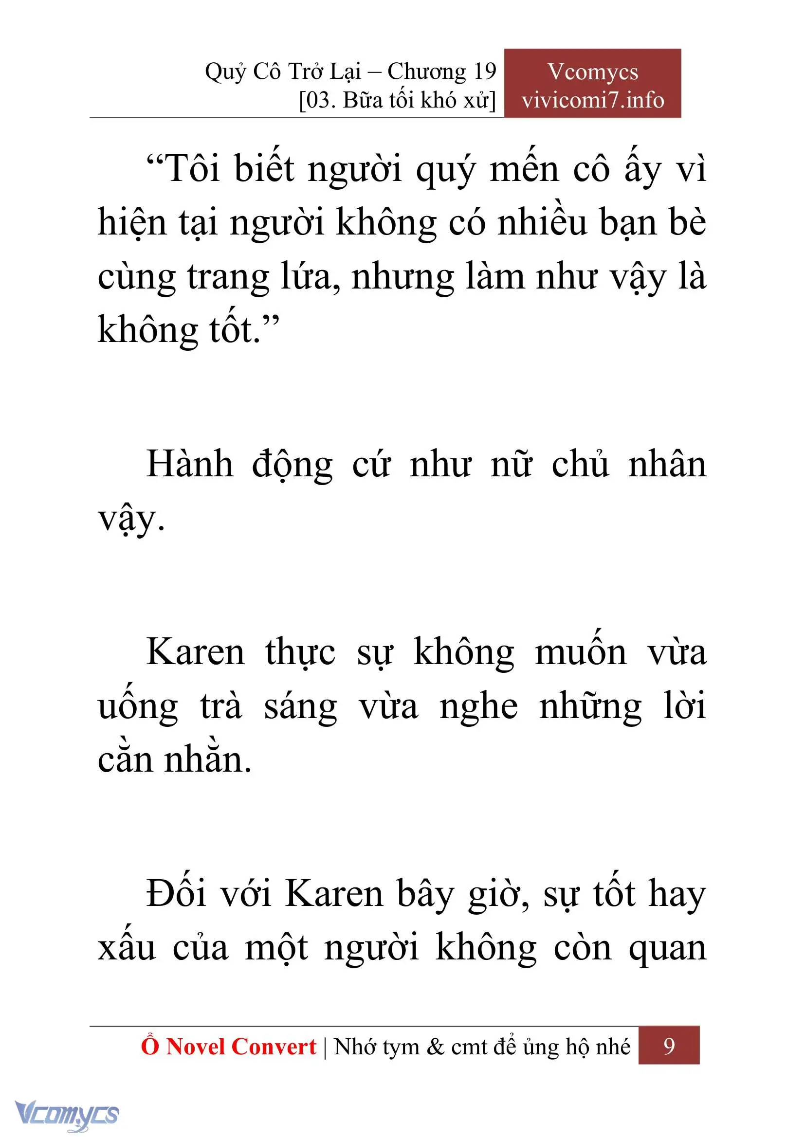 [Novel] Quý Cô Trở Lại Chapter 19 - Trang 12