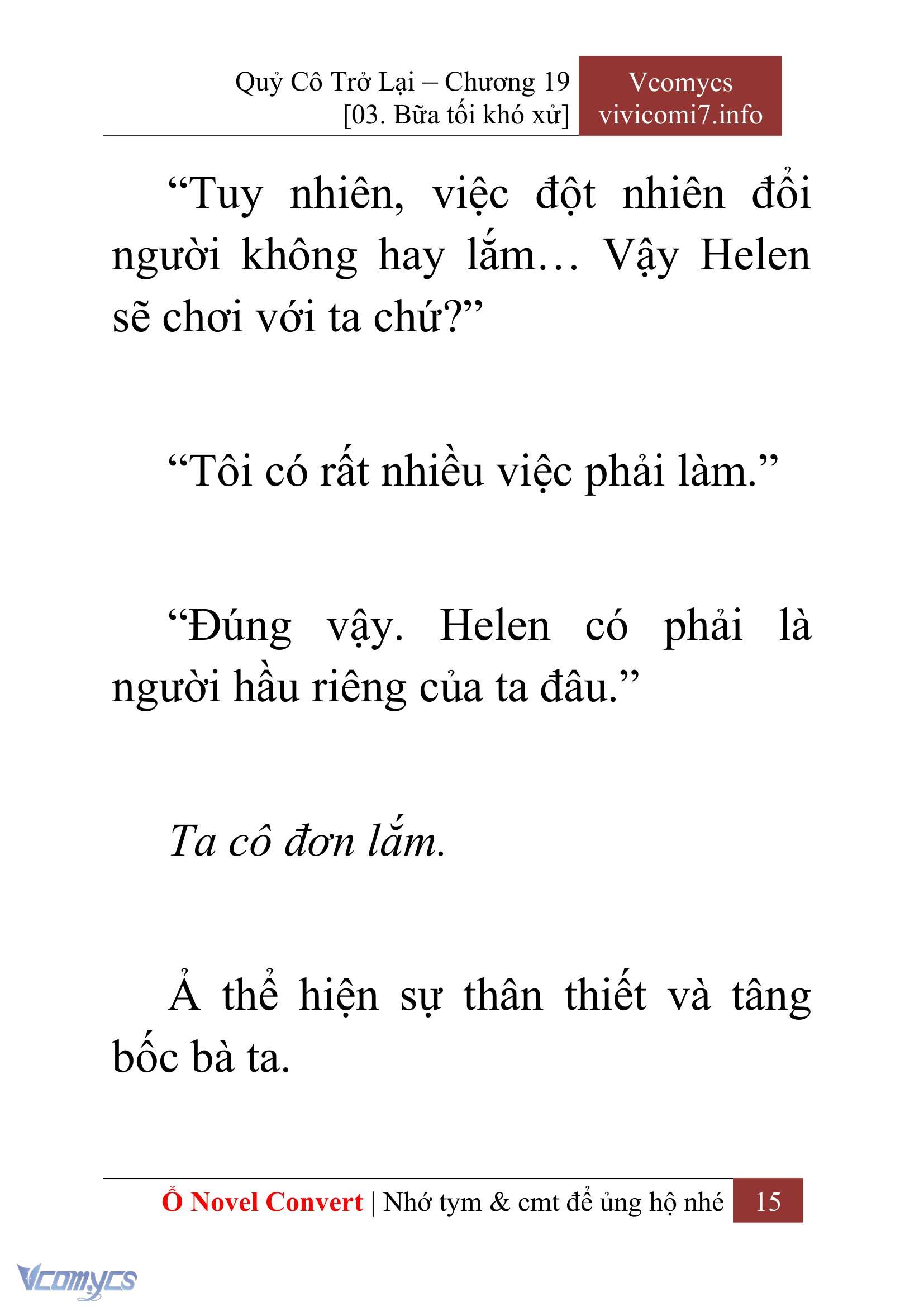 [Novel] Quý Cô Trở Lại Chapter 19 - Trang 18