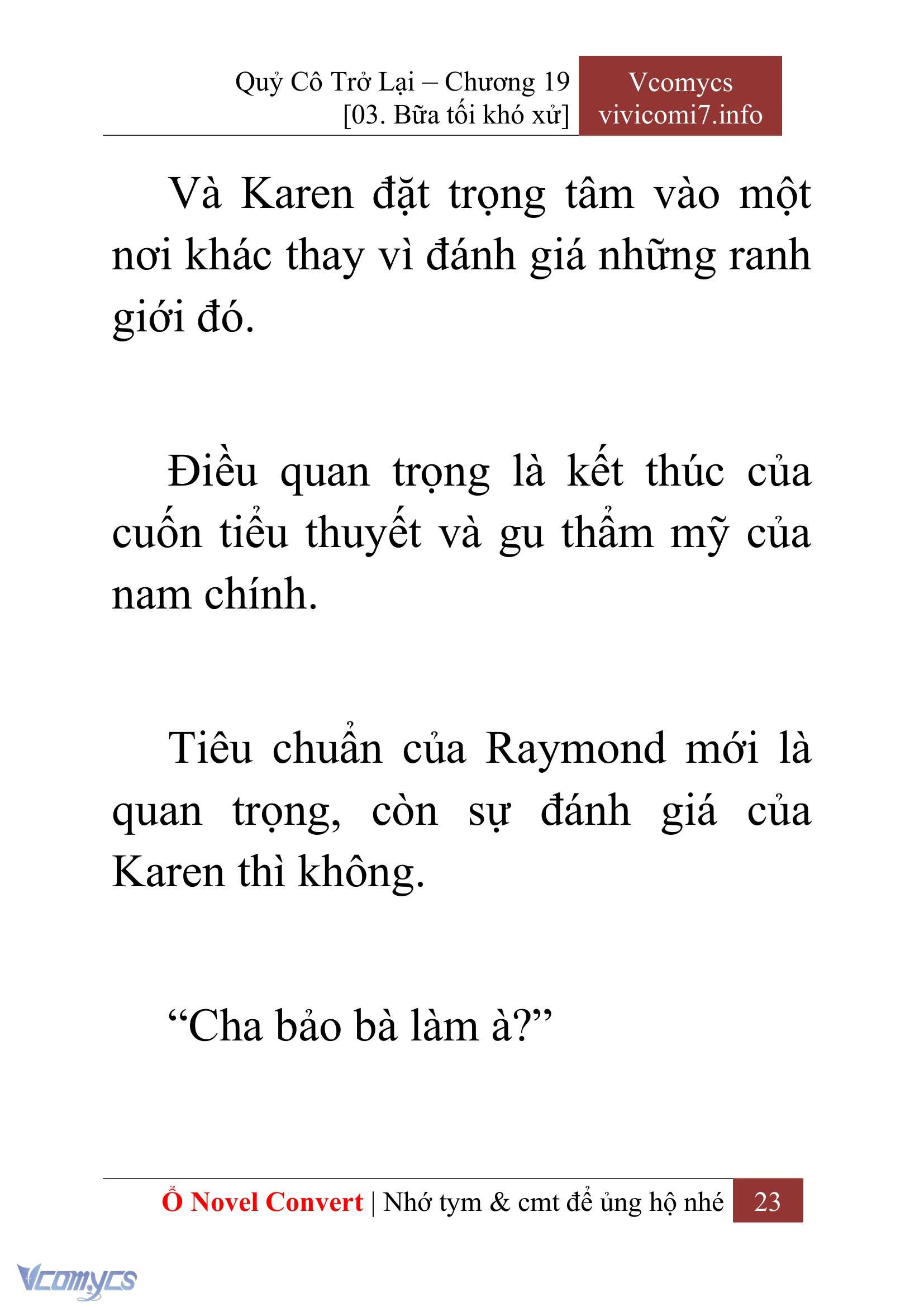 [Novel] Quý Cô Trở Lại Chapter 19 - Trang 26