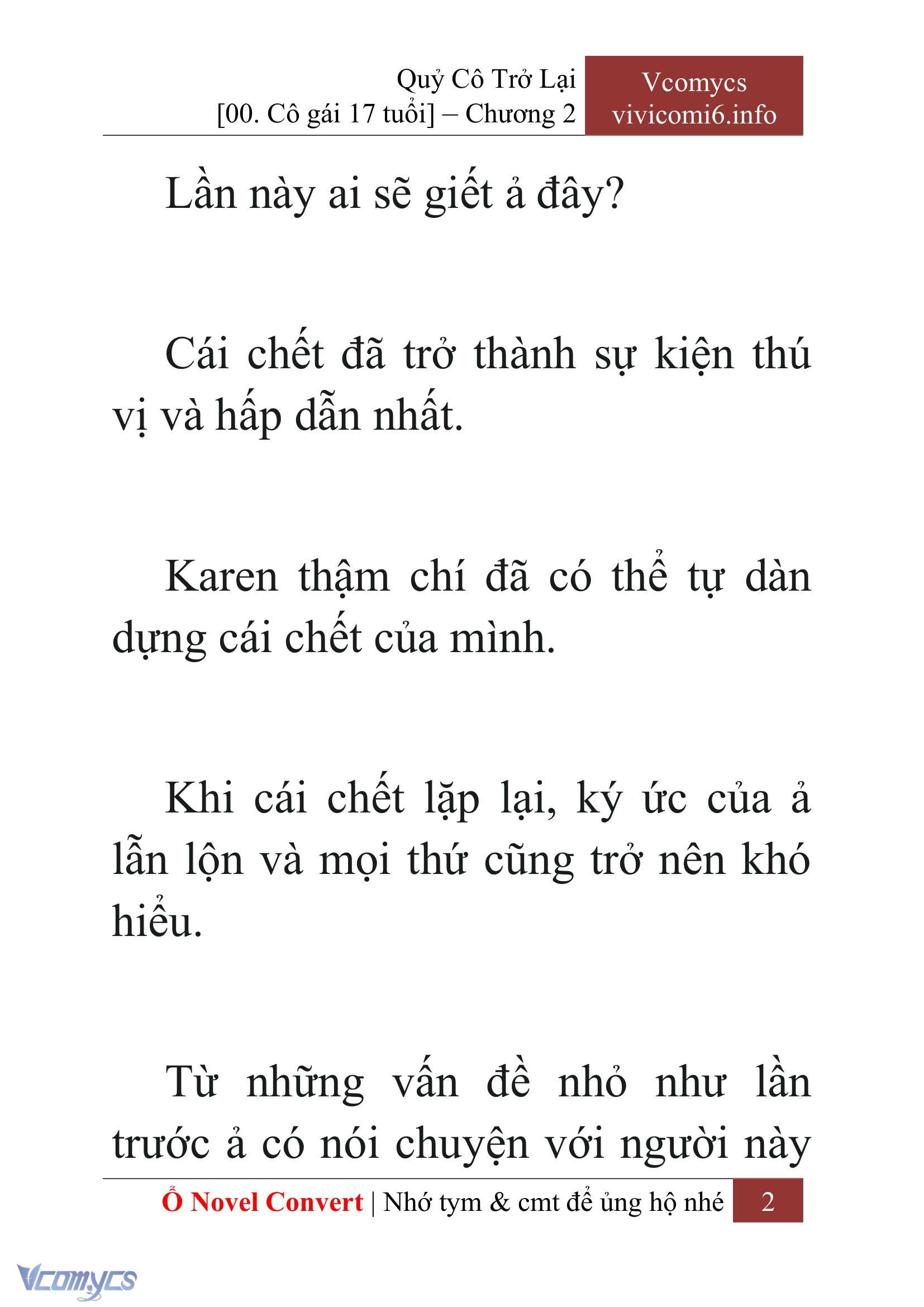 [Novel] Quý Cô Trở Lại Chapter 2 - Trang 5