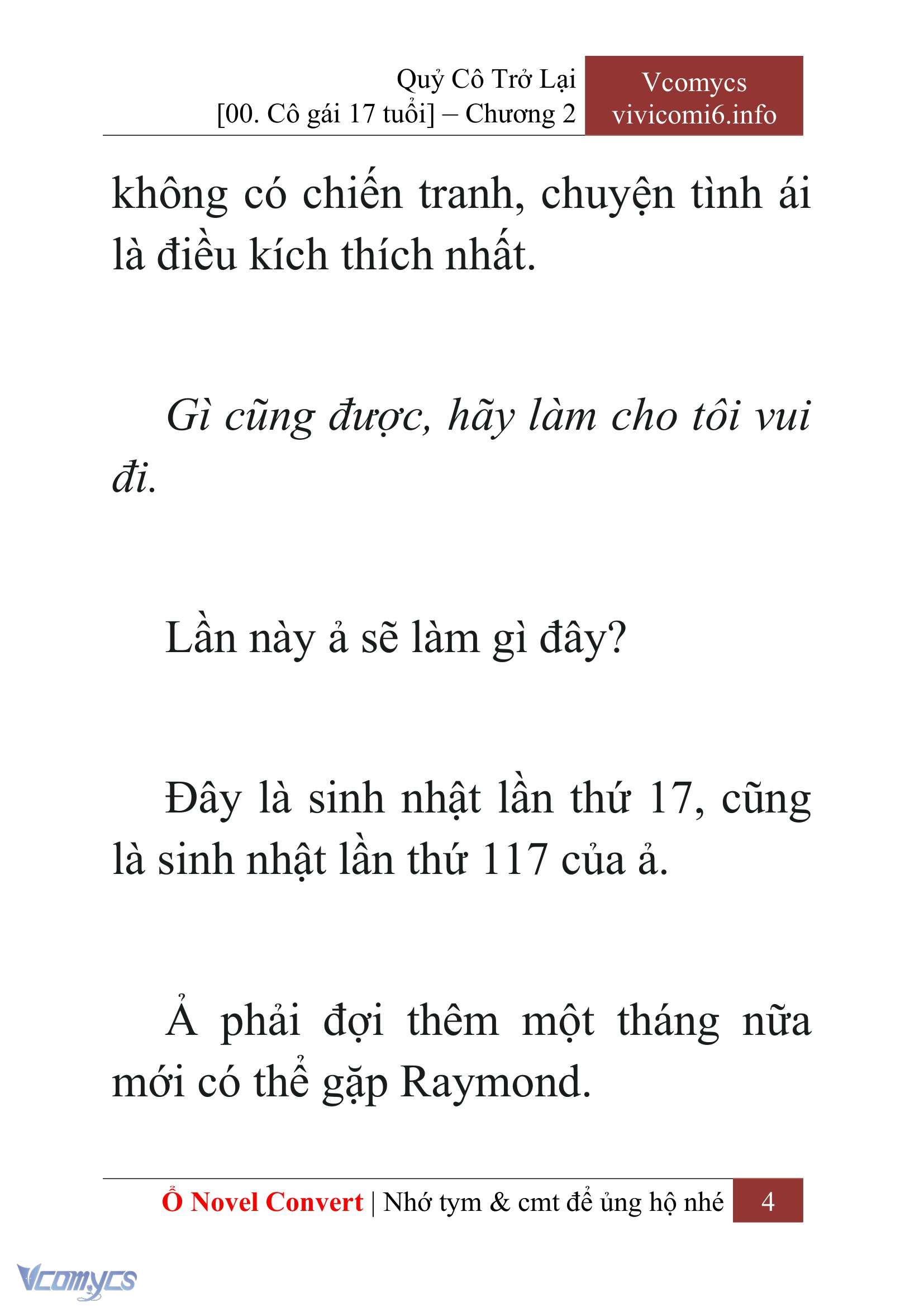 [Novel] Quý Cô Trở Lại Chapter 2 - Trang 7
