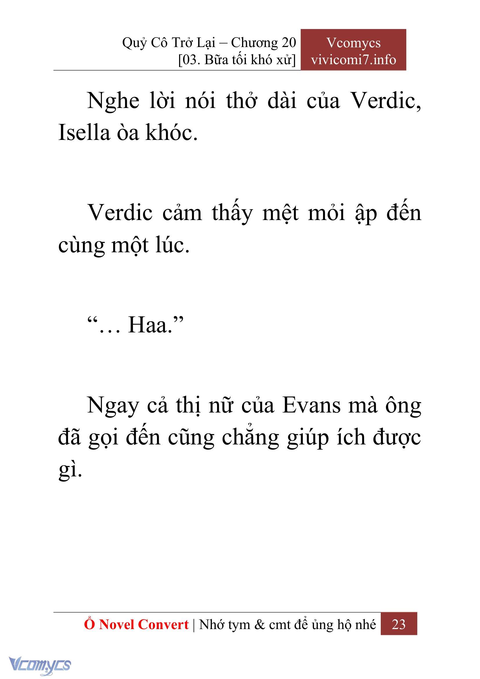 [Novel] Quý Cô Trở Lại Chapter 20 - Trang 26