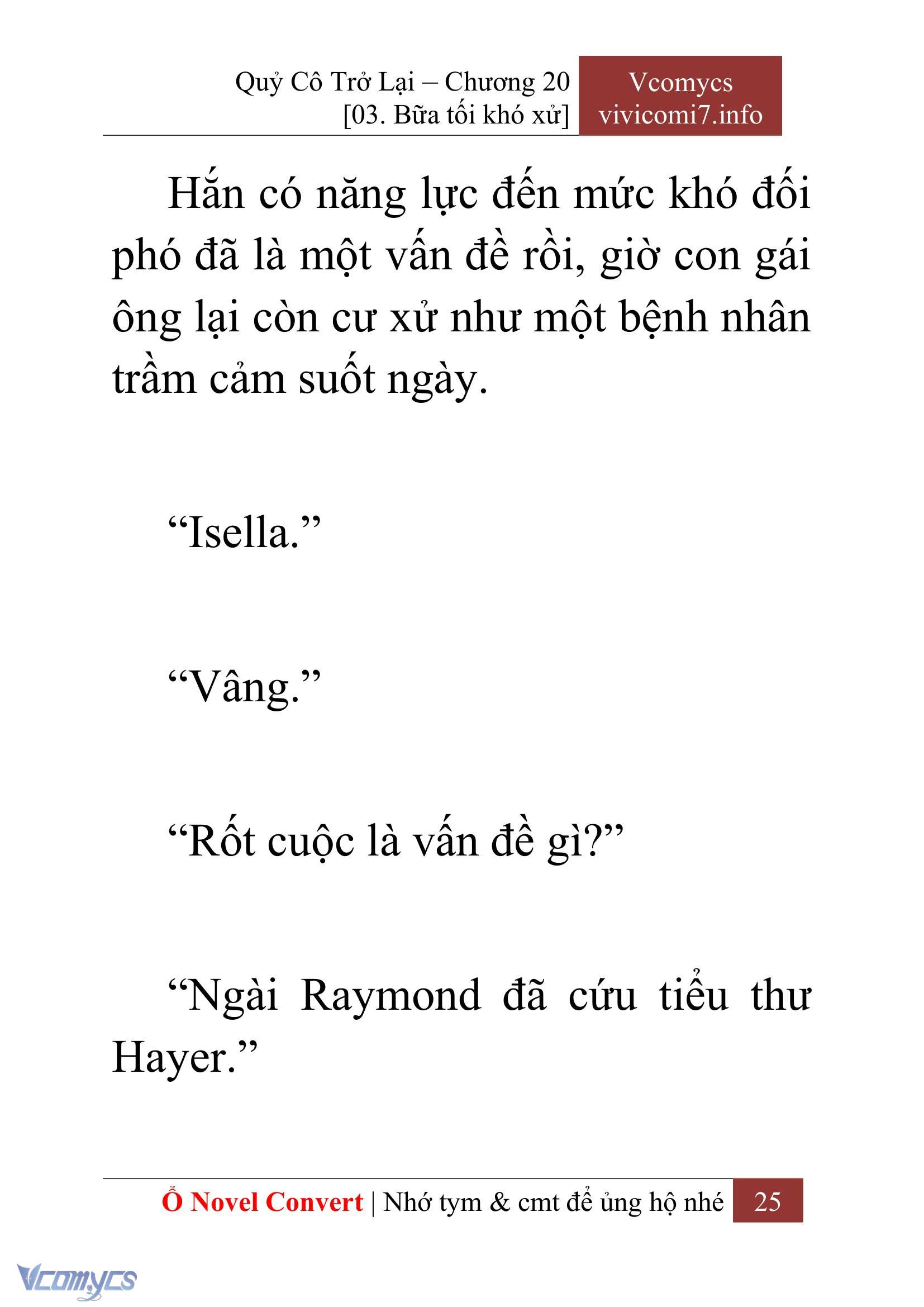 [Novel] Quý Cô Trở Lại Chapter 20 - Trang 28