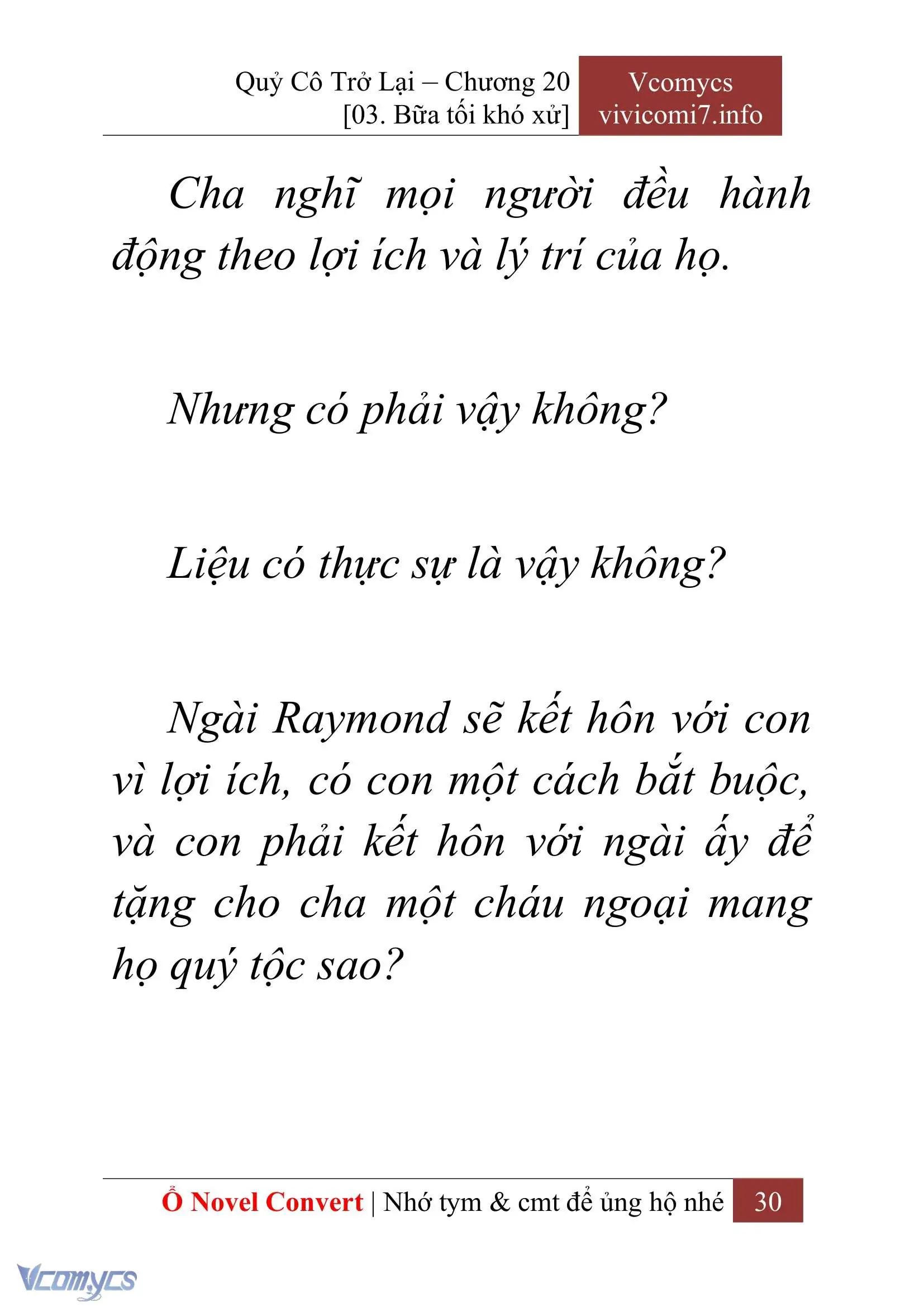 [Novel] Quý Cô Trở Lại Chapter 20 - Trang 33
