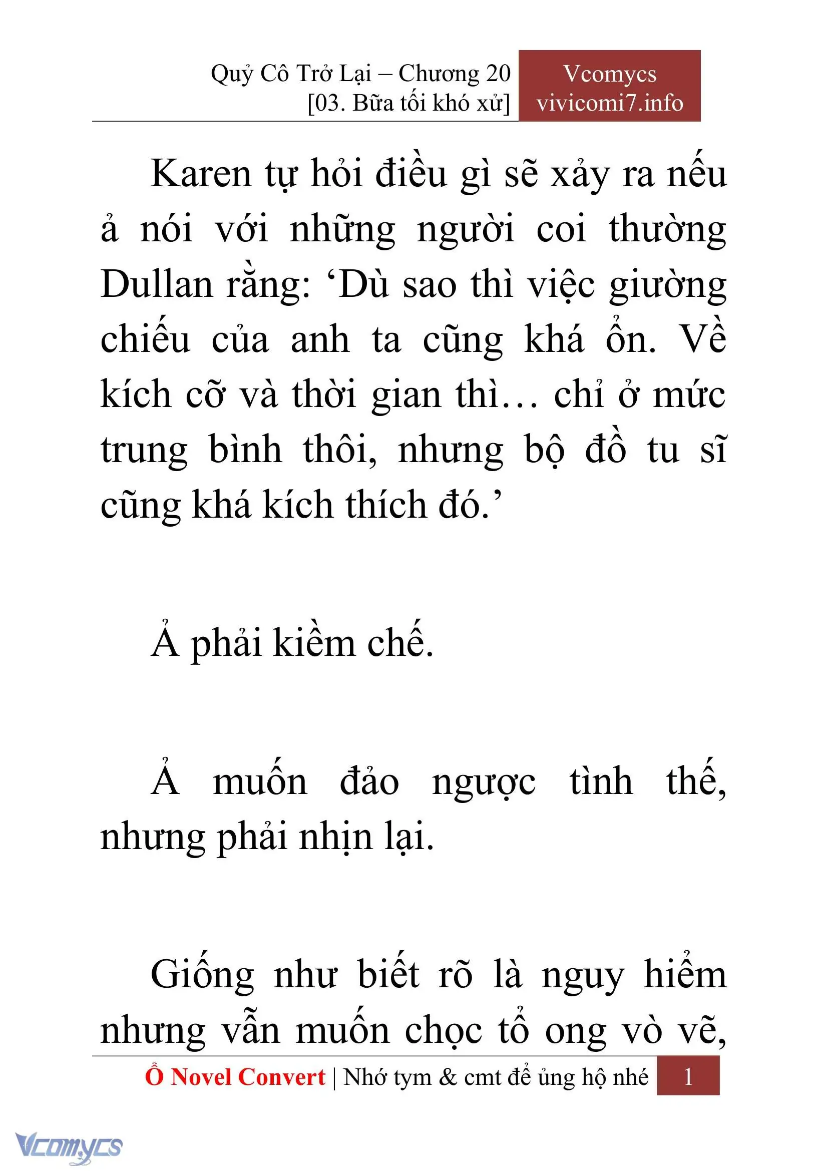 [Novel] Quý Cô Trở Lại Chapter 20 - Trang 4