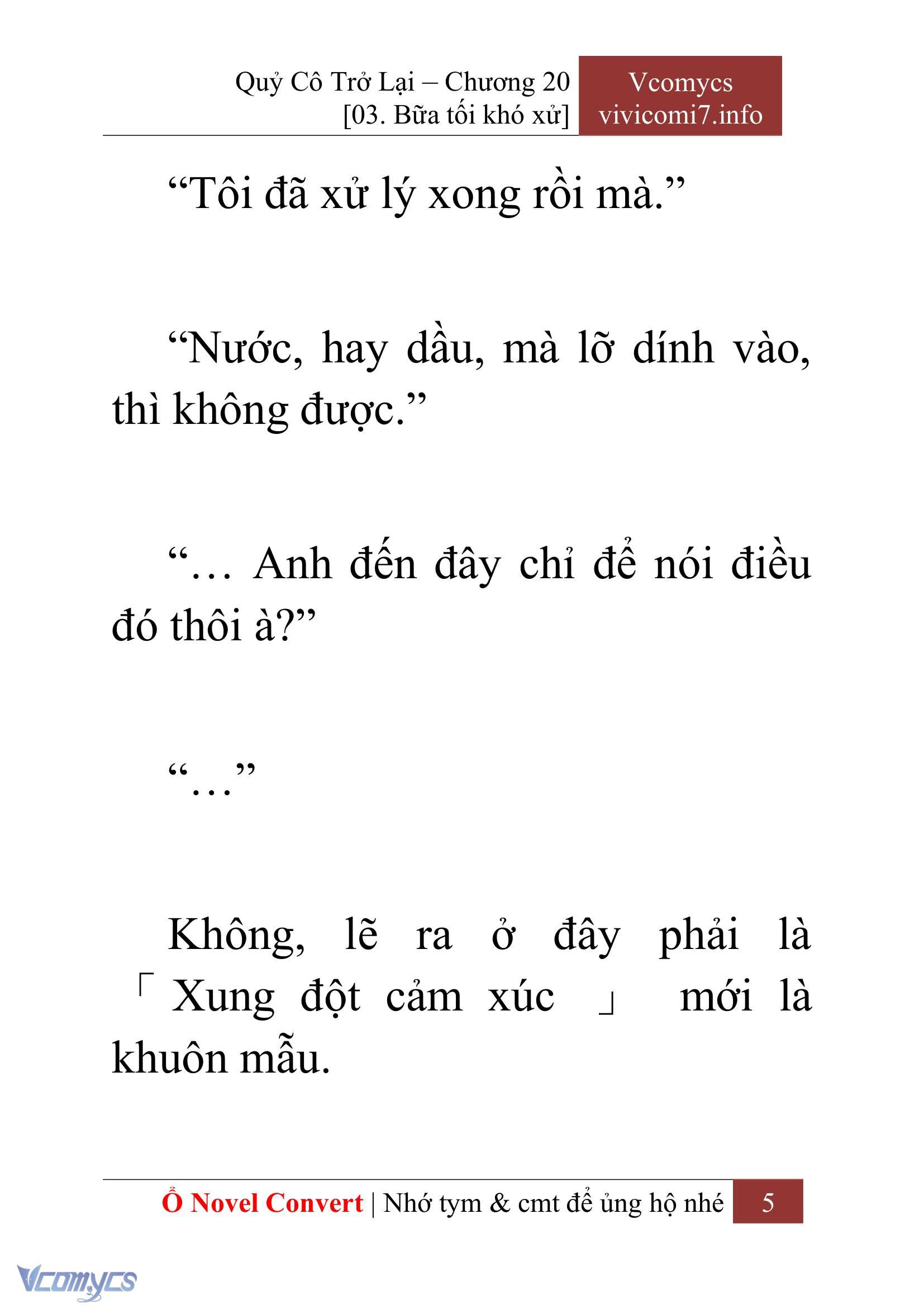 [Novel] Quý Cô Trở Lại Chapter 20 - Trang 8