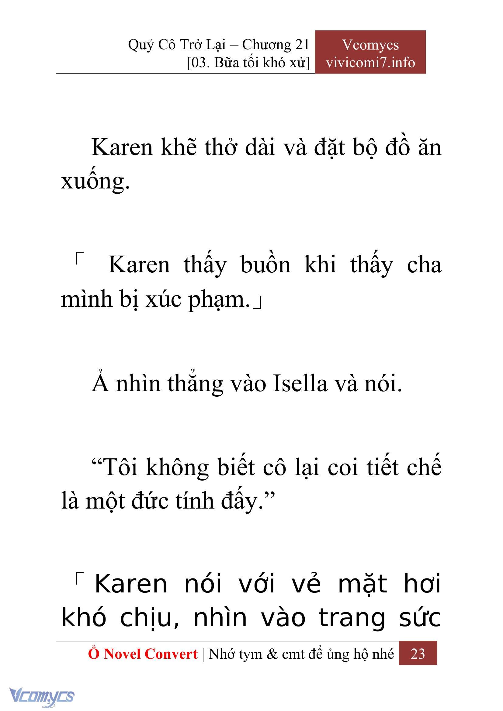 [Novel] Quý Cô Trở Lại Chapter 21 - Trang 26