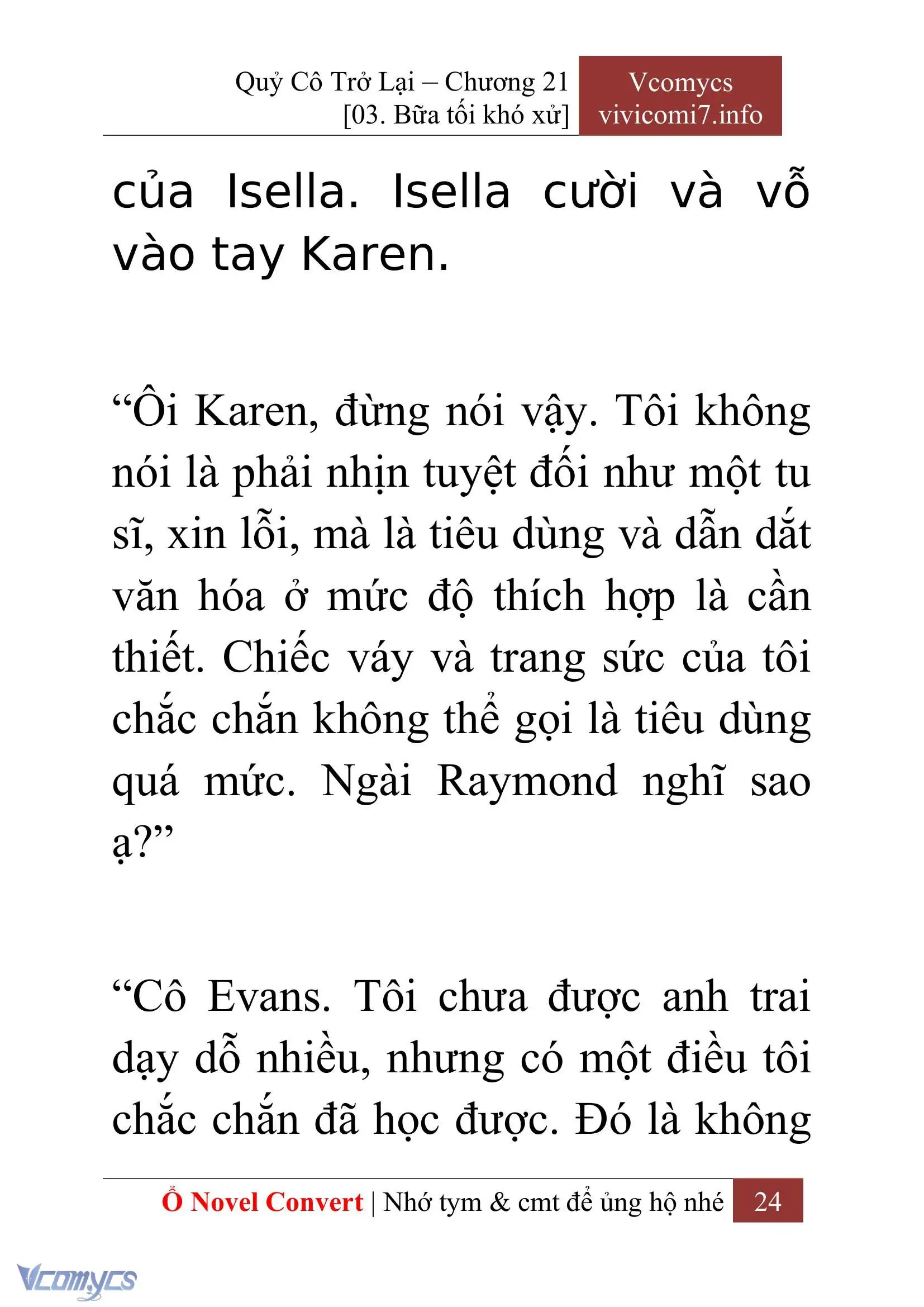 [Novel] Quý Cô Trở Lại Chapter 21 - Trang 27