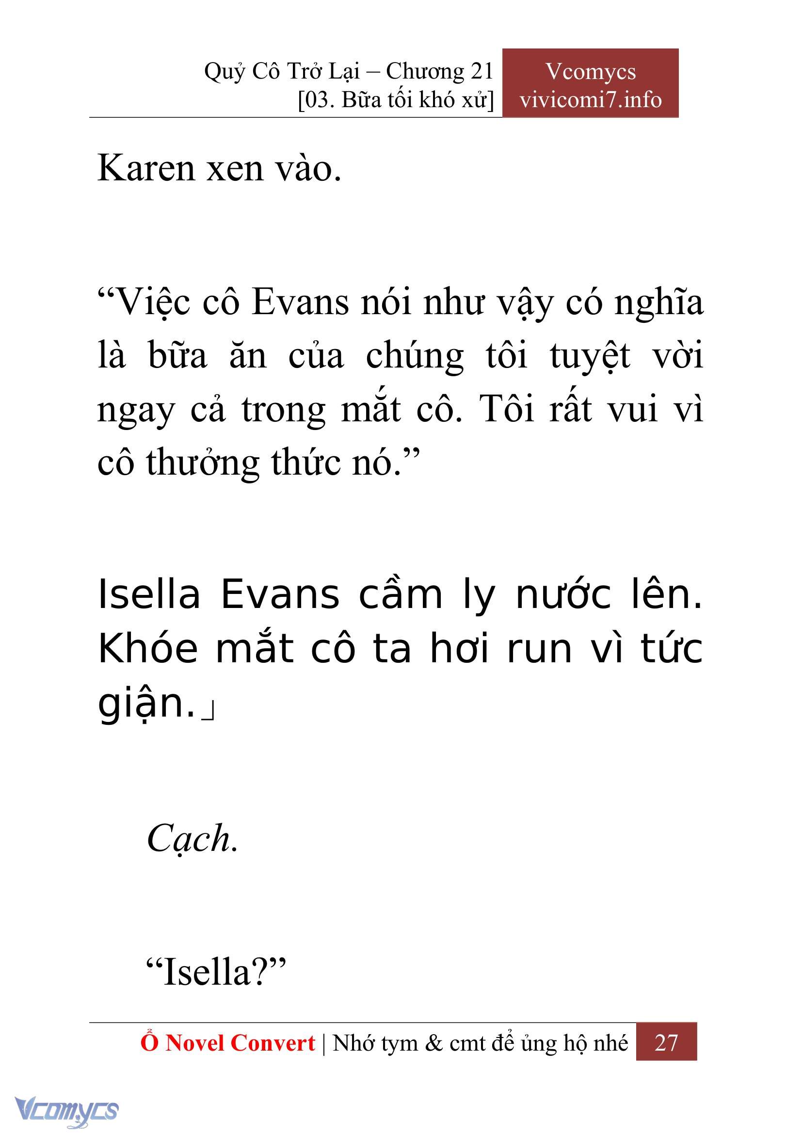 [Novel] Quý Cô Trở Lại Chapter 21 - Trang 30