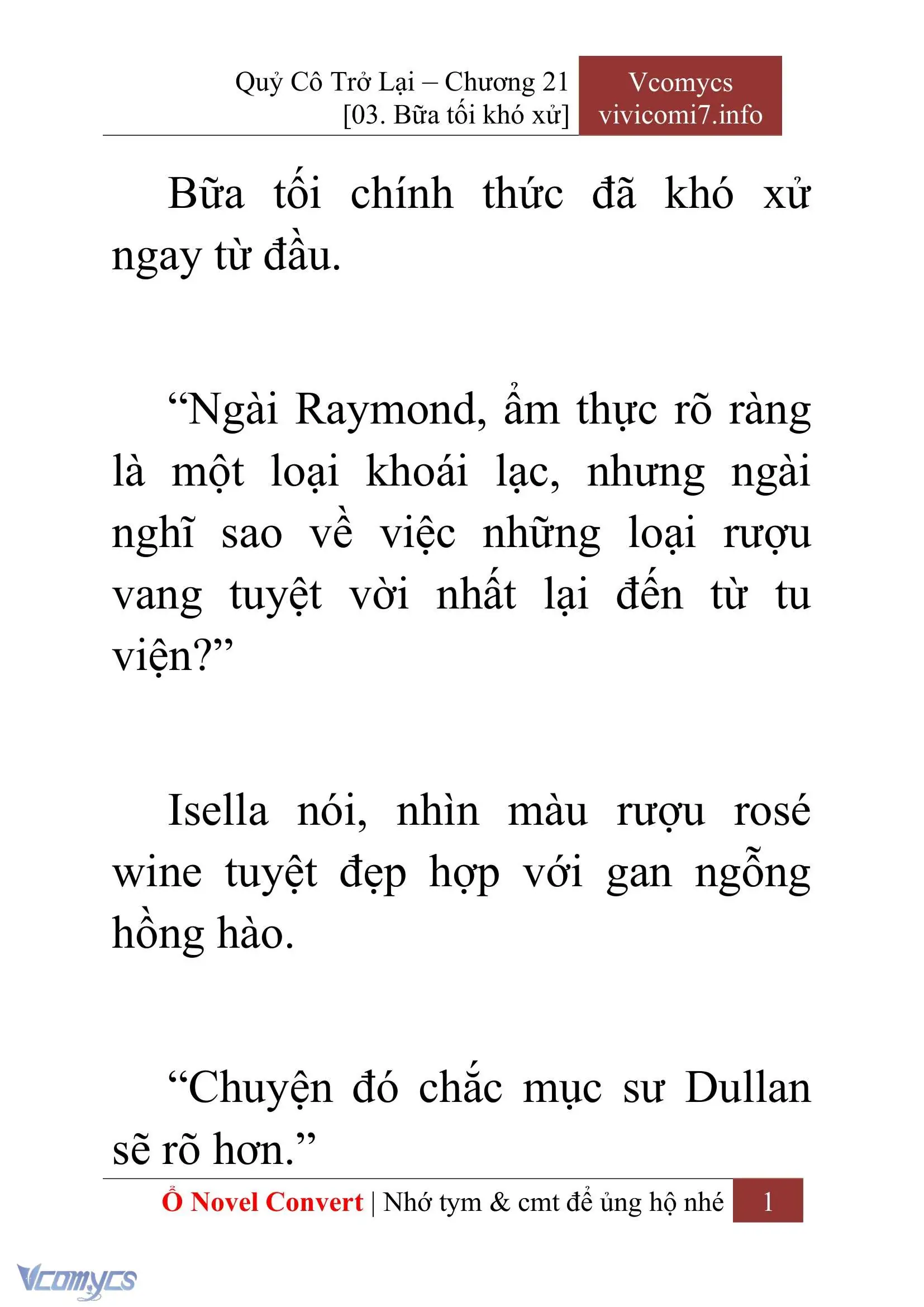 [Novel] Quý Cô Trở Lại Chapter 21 - Trang 4