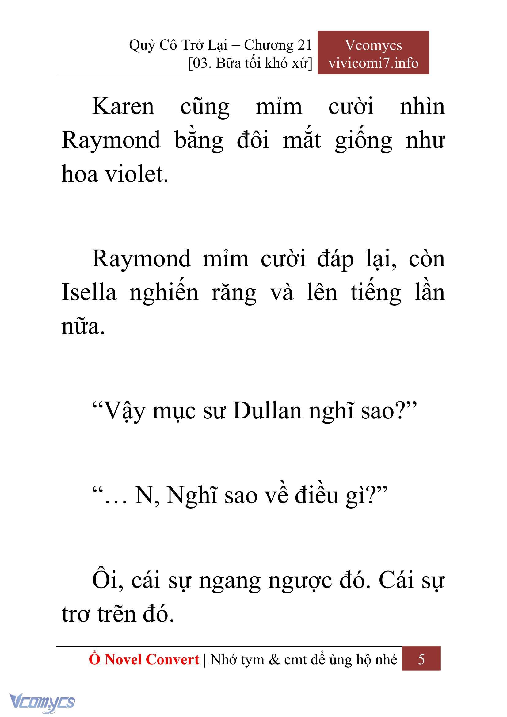[Novel] Quý Cô Trở Lại Chapter 21 - Trang 8