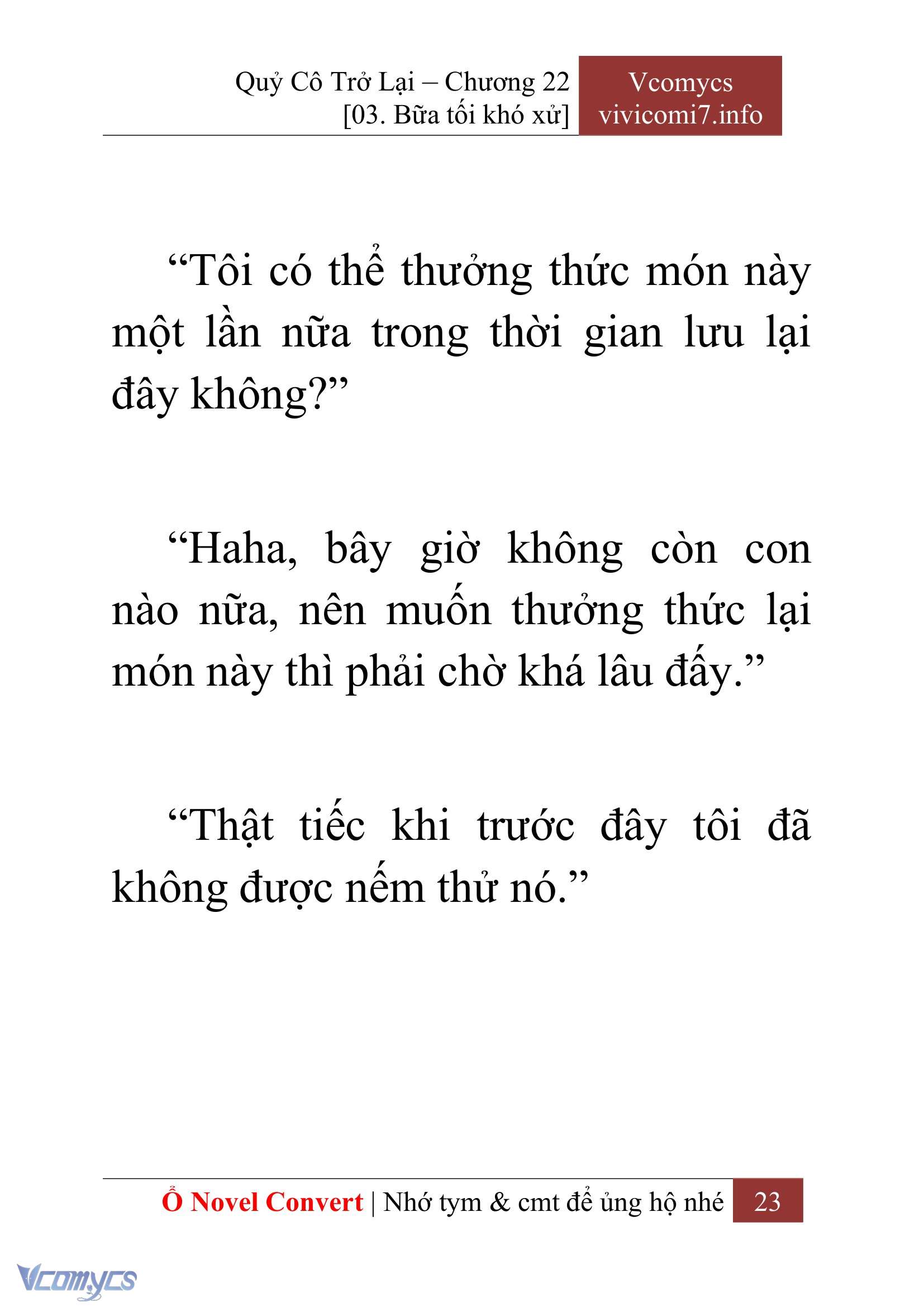 [Novel] Quý Cô Trở Lại Chapter 22 - Trang 26