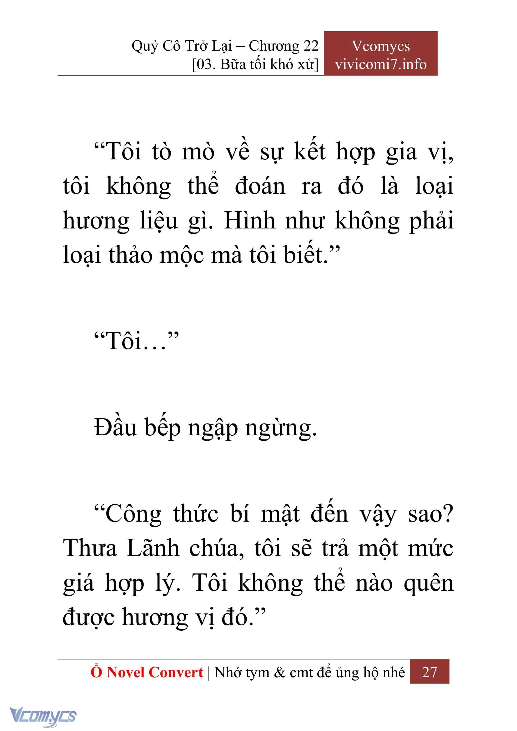 [Novel] Quý Cô Trở Lại Chapter 22 - Trang 30
