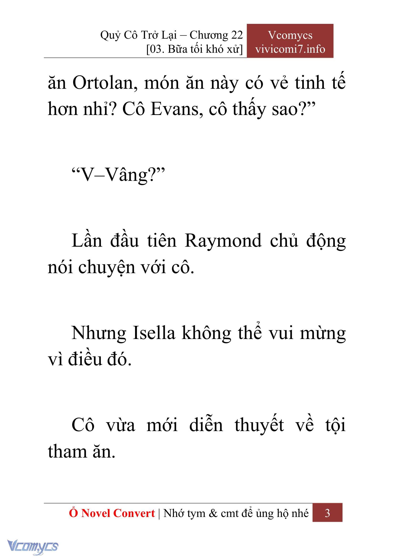 [Novel] Quý Cô Trở Lại Chapter 22 - Trang 6