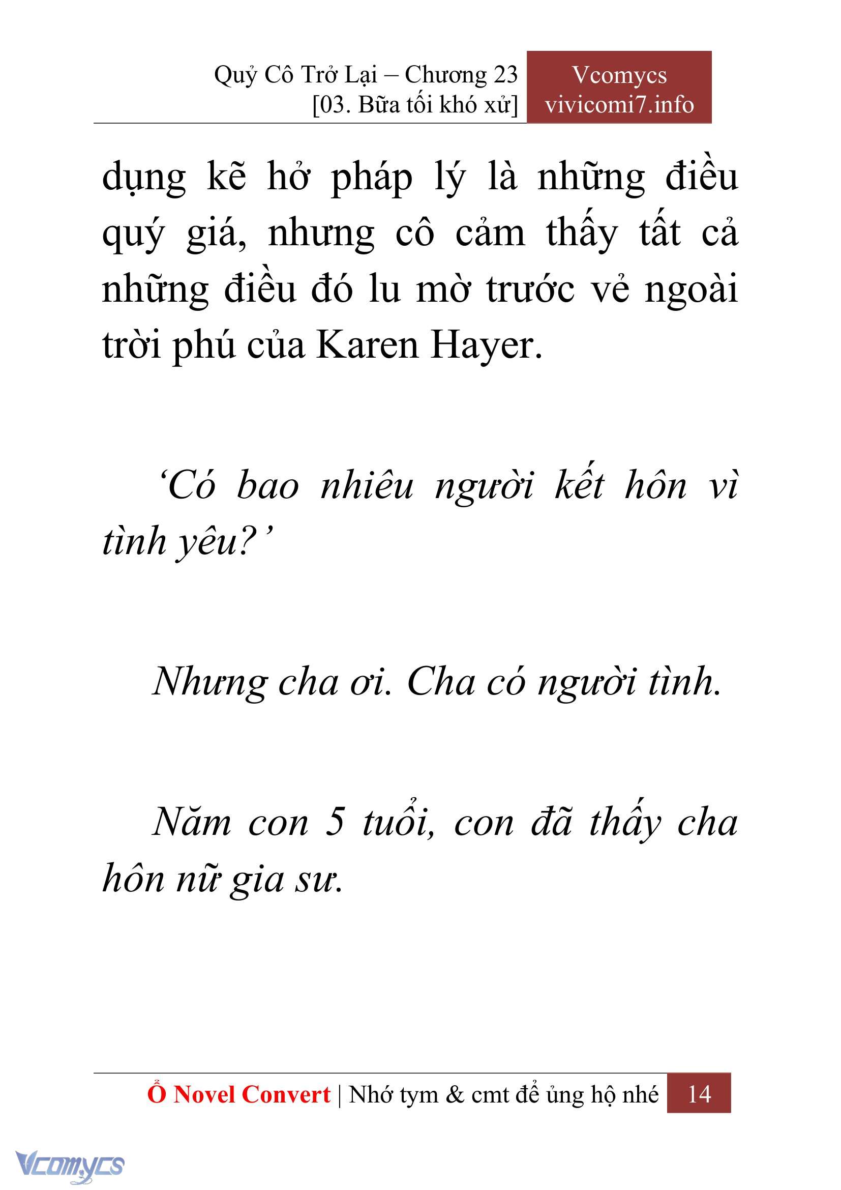 [Novel] Quý Cô Trở Lại Chapter 23 - Trang 17