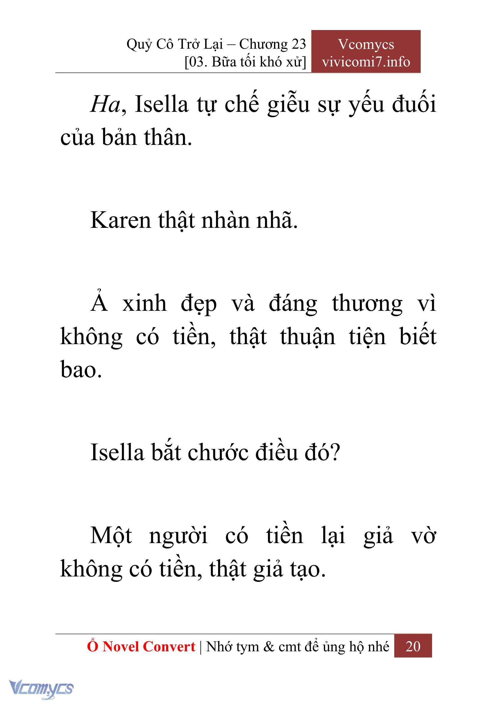 [Novel] Quý Cô Trở Lại Chapter 23 - Trang 23