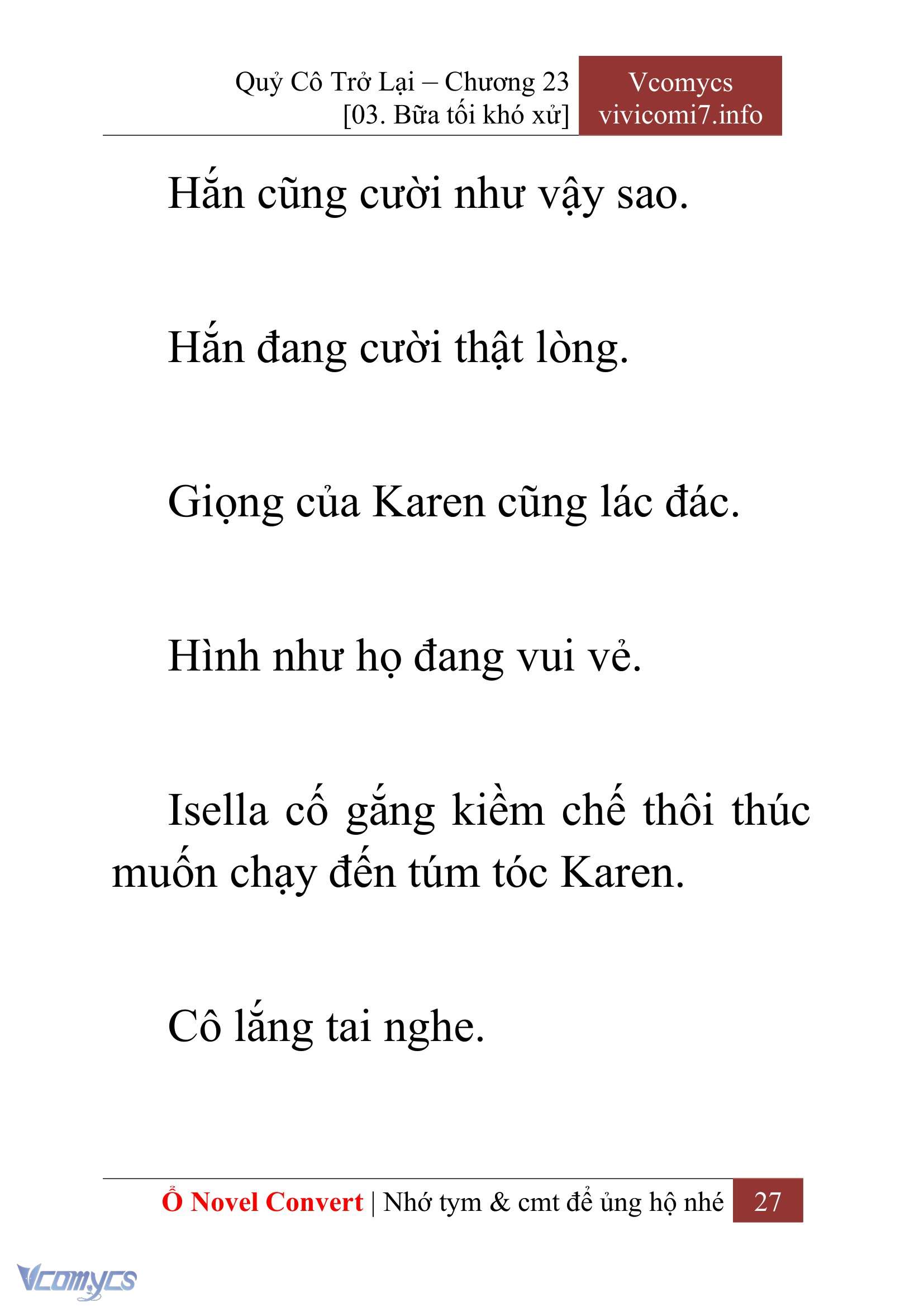 [Novel] Quý Cô Trở Lại Chapter 23 - Trang 30