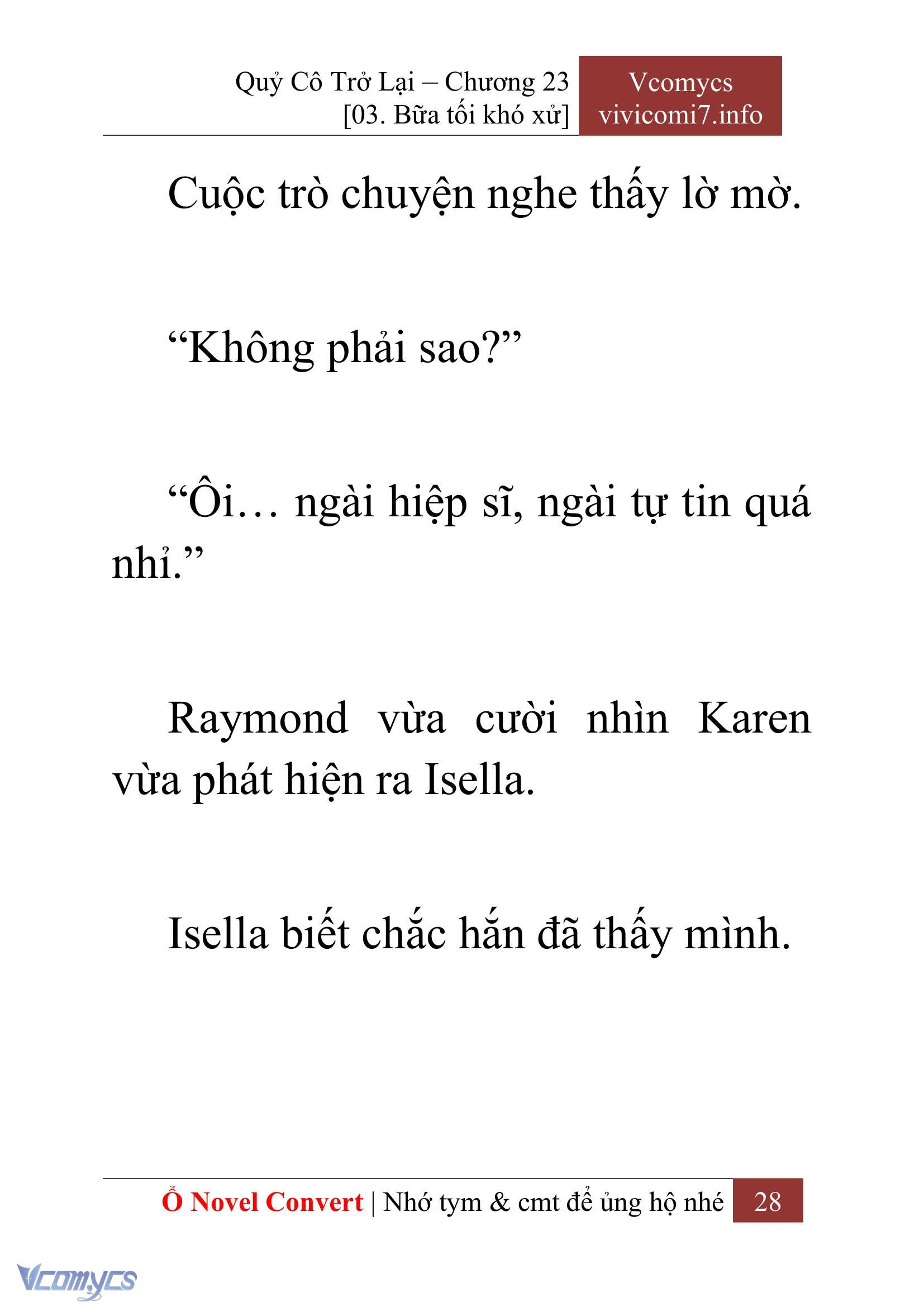 [Novel] Quý Cô Trở Lại Chapter 23 - Trang 31