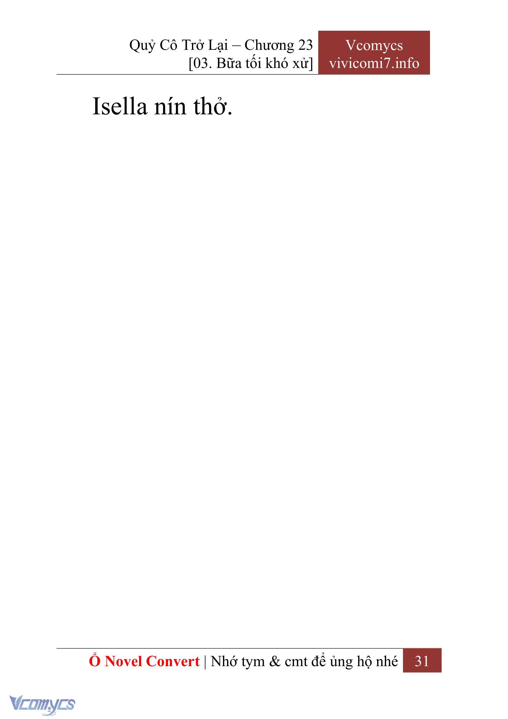 [Novel] Quý Cô Trở Lại Chapter 23 - Trang 34