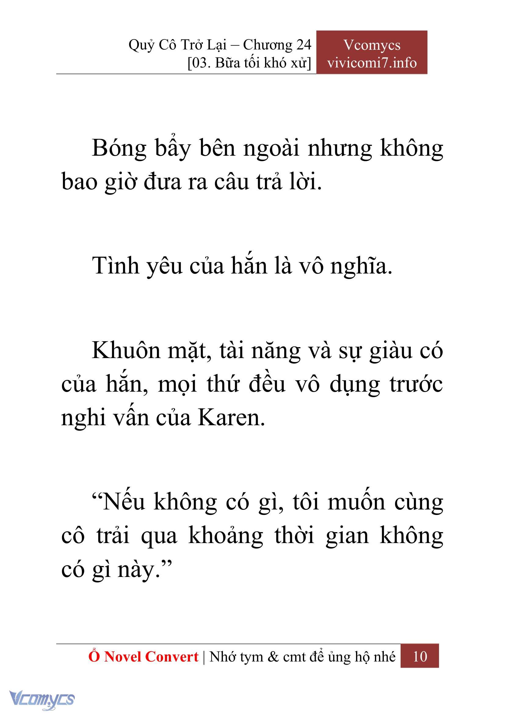 [Novel] Quý Cô Trở Lại Chapter 24 - Trang 13