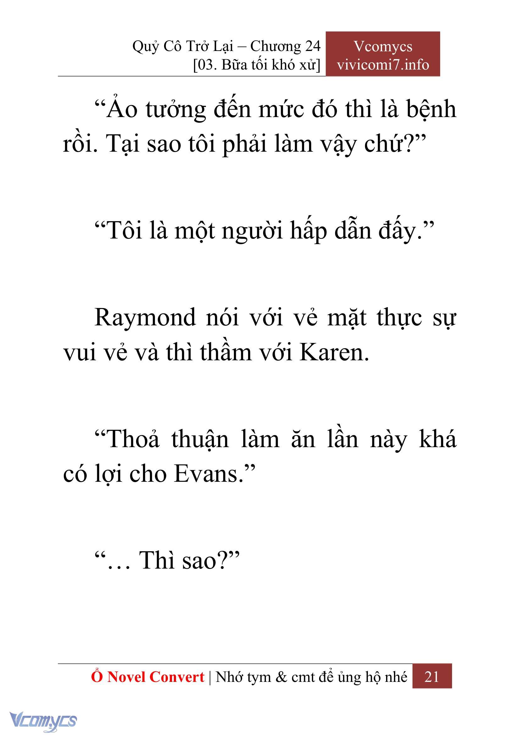[Novel] Quý Cô Trở Lại Chapter 24 - Trang 24