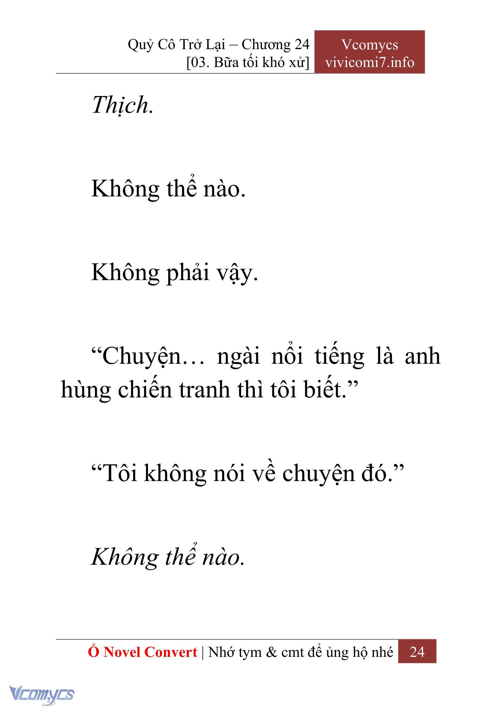 [Novel] Quý Cô Trở Lại Chapter 24 - Trang 27