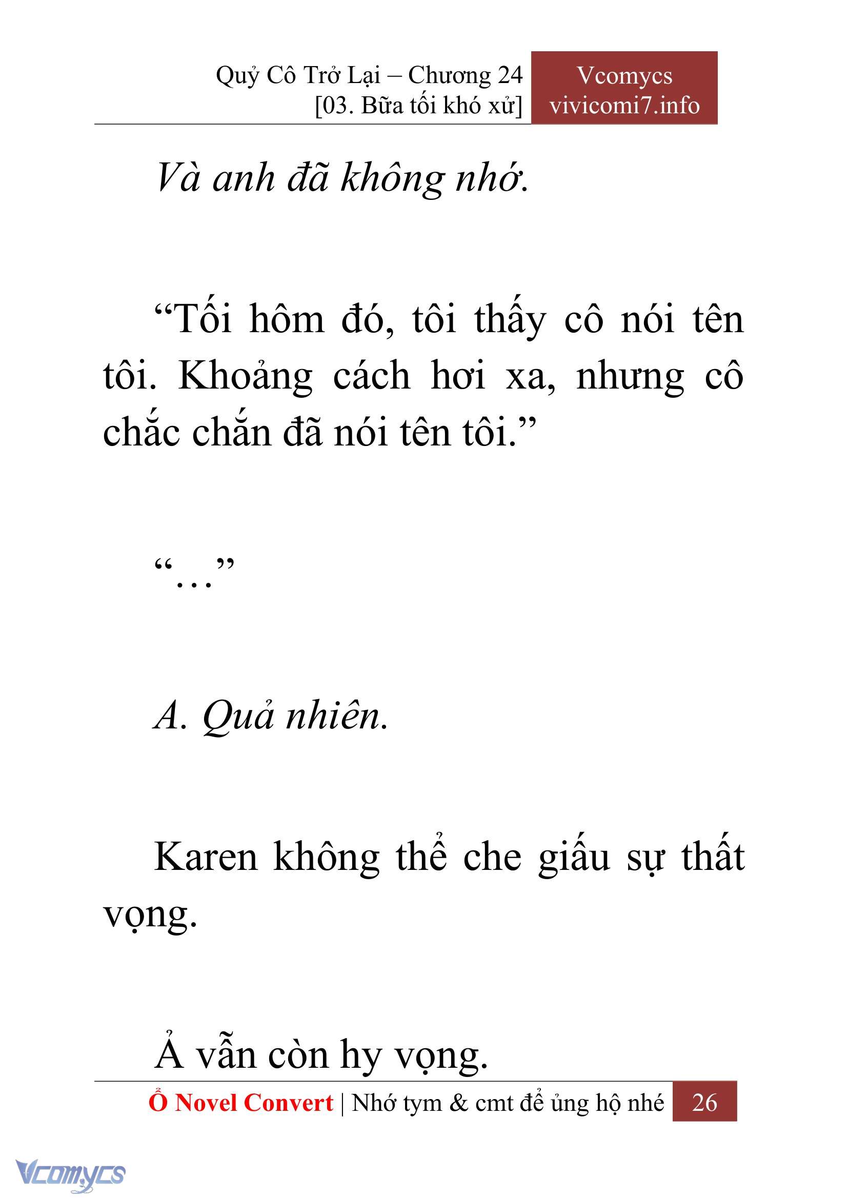 [Novel] Quý Cô Trở Lại Chapter 24 - Trang 29