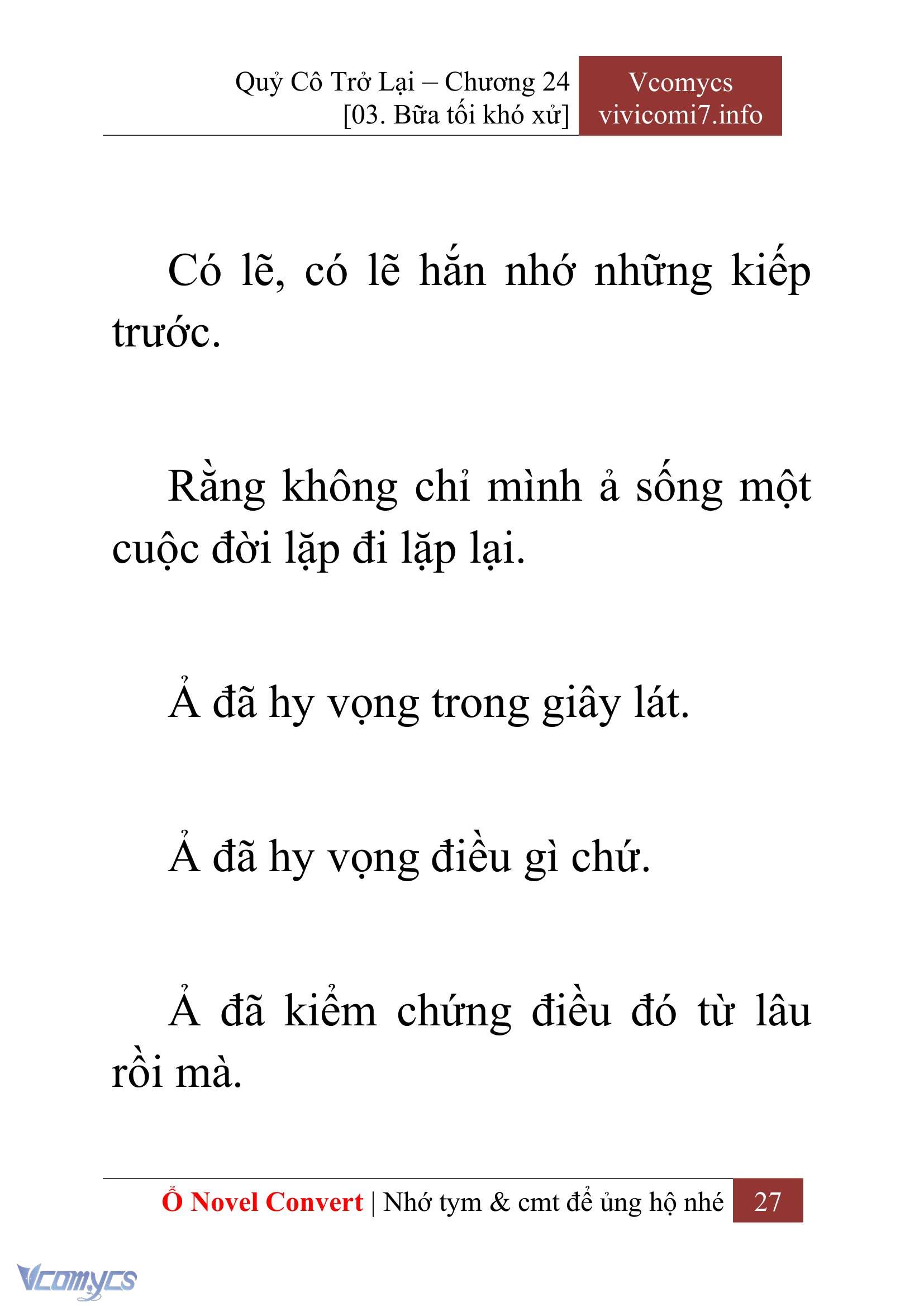 [Novel] Quý Cô Trở Lại Chapter 24 - Trang 30