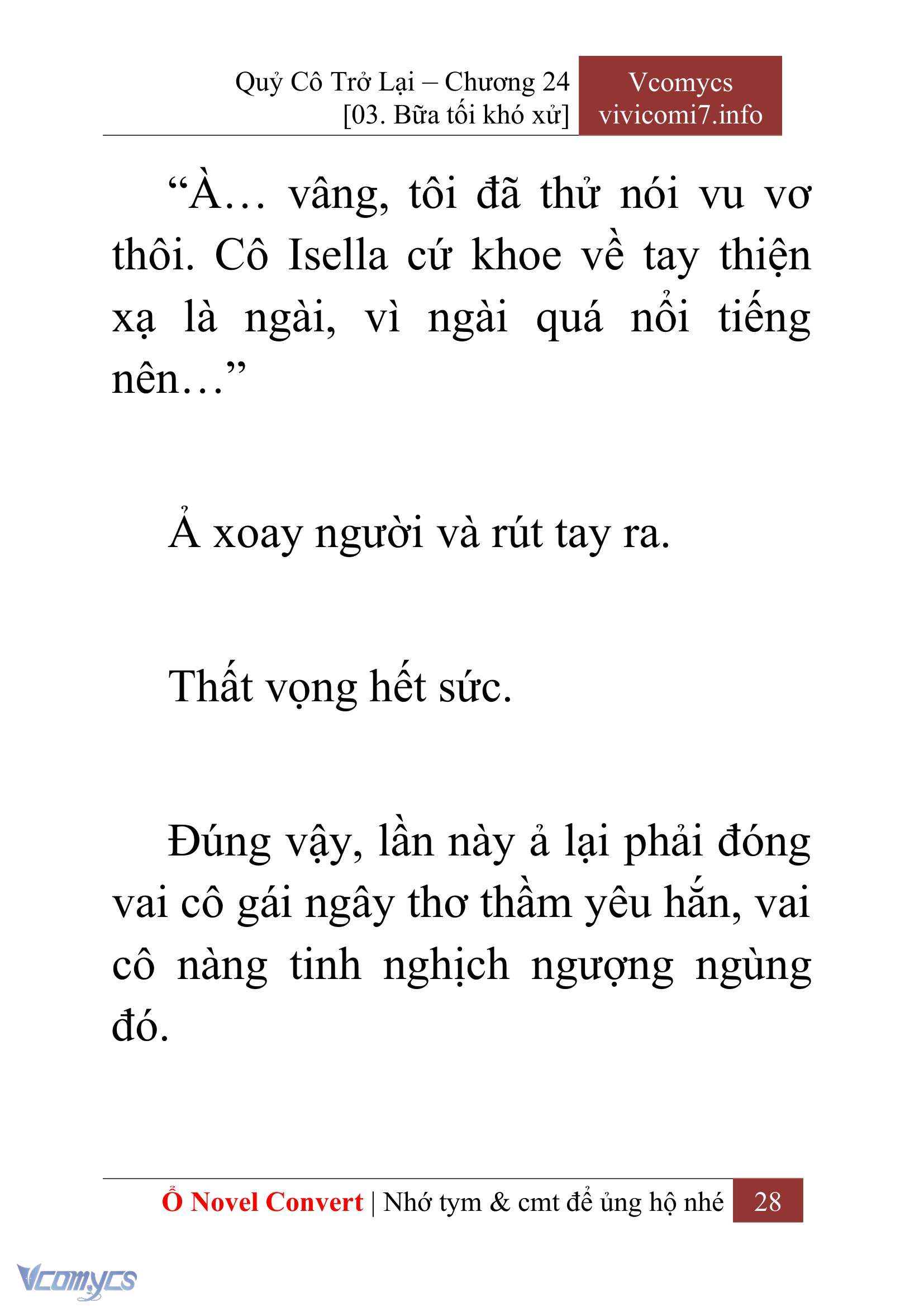 [Novel] Quý Cô Trở Lại Chapter 24 - Trang 31