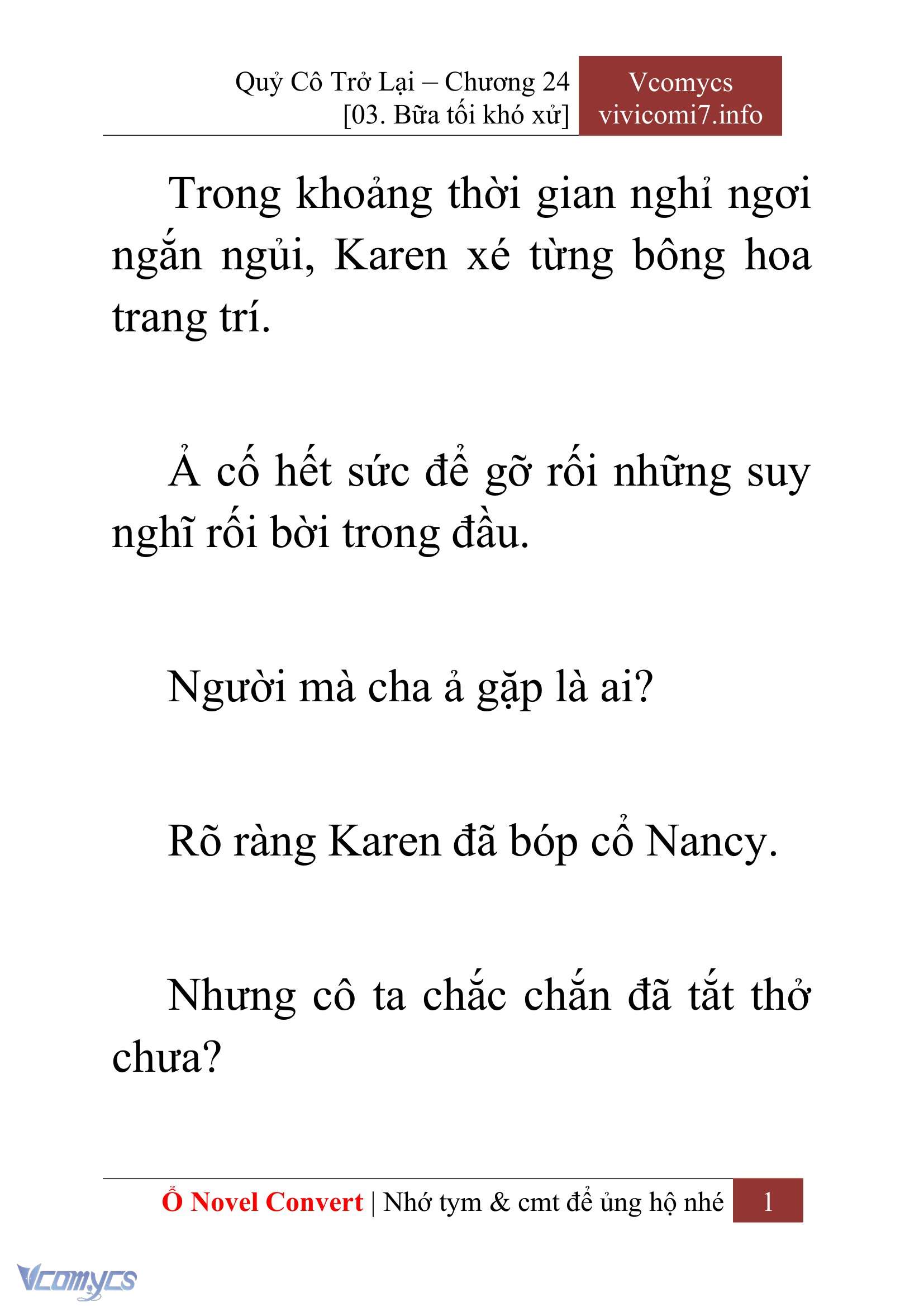 [Novel] Quý Cô Trở Lại Chapter 24 - Trang 4