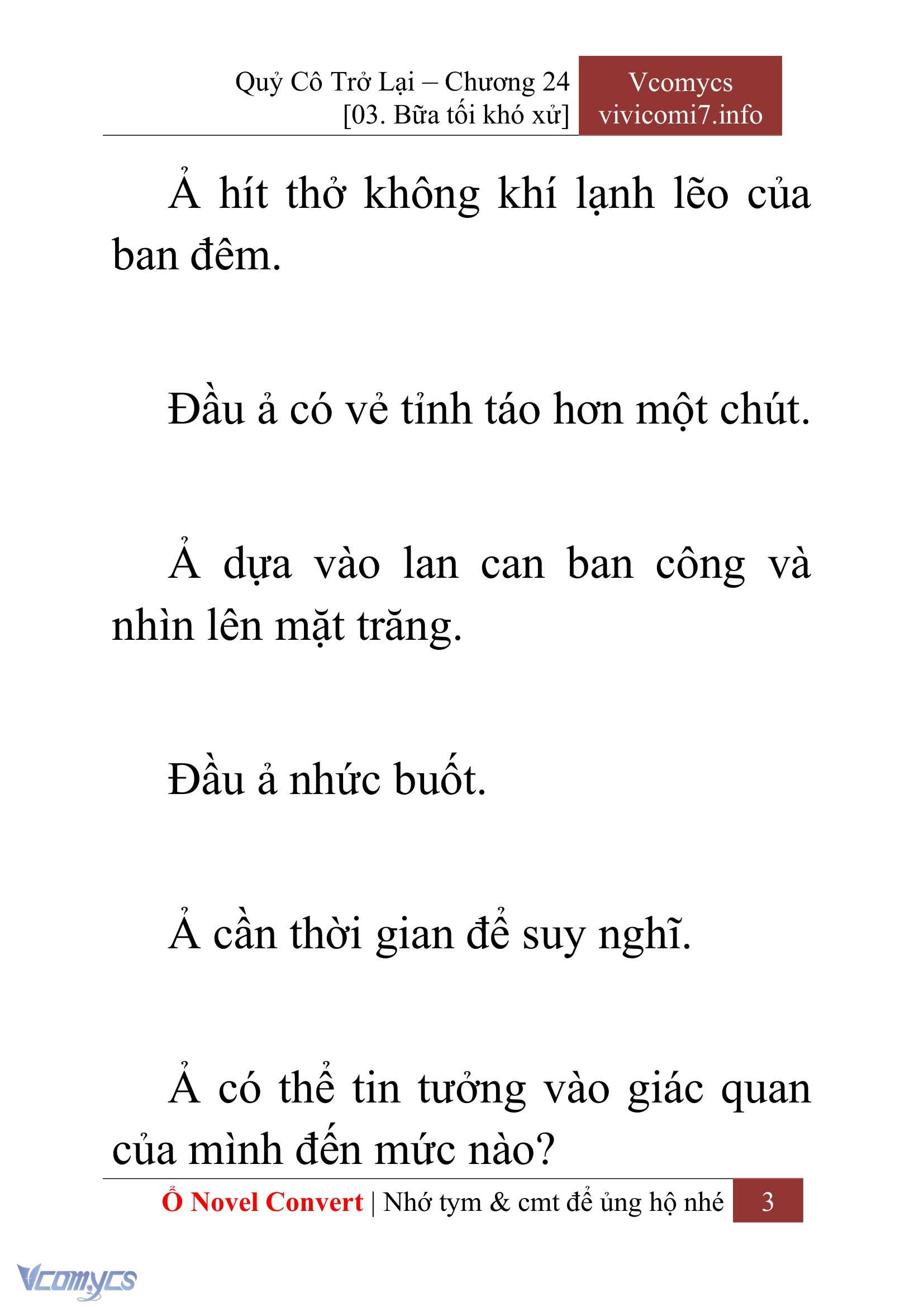 [Novel] Quý Cô Trở Lại Chapter 24 - Trang 6