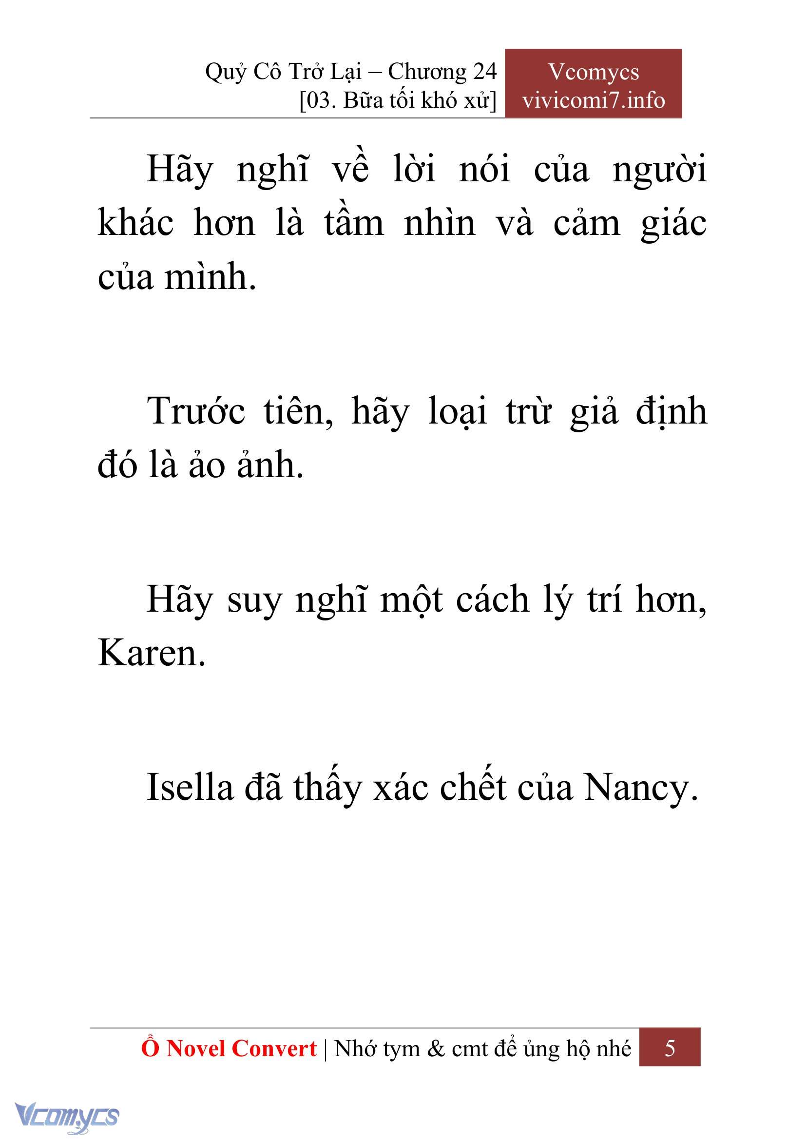 [Novel] Quý Cô Trở Lại Chapter 24 - Trang 8