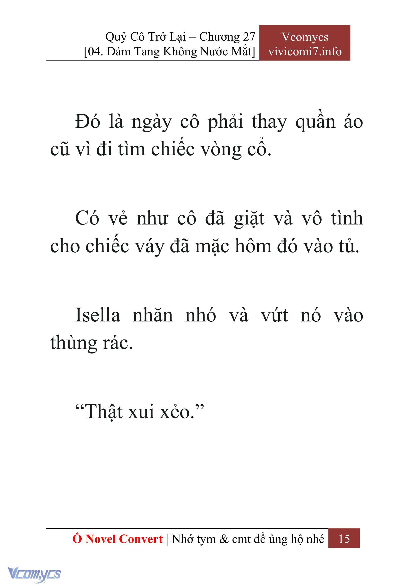 [Novel] Quý Cô Trở Lại Chapter 27 - Trang 18