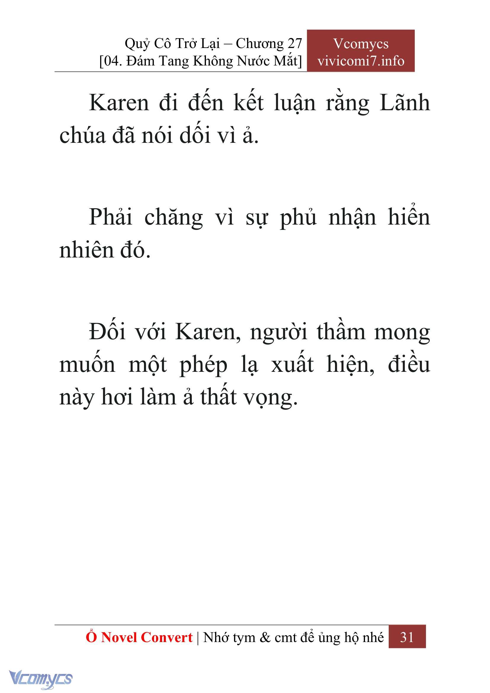 [Novel] Quý Cô Trở Lại Chapter 27 - Trang 34
