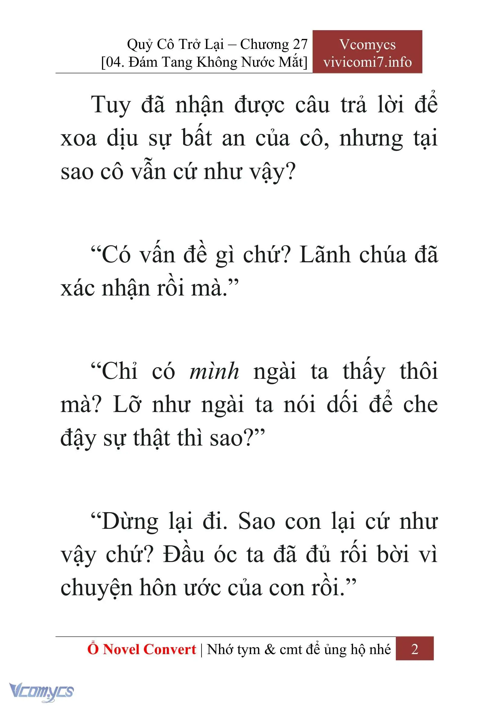 [Novel] Quý Cô Trở Lại Chapter 27 - Trang 5