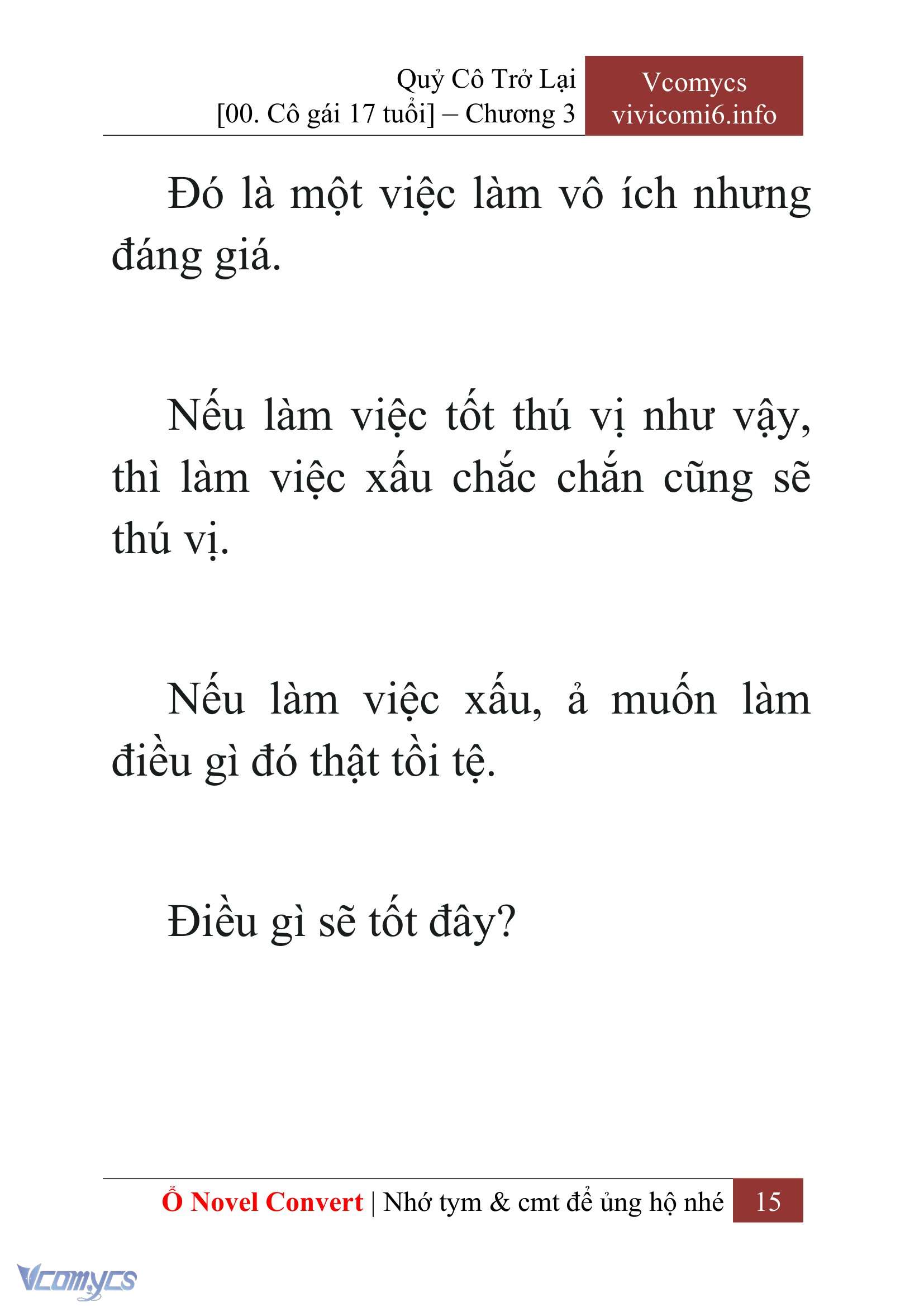 [Novel] Quý Cô Trở Lại Chapter 3 - Trang 18