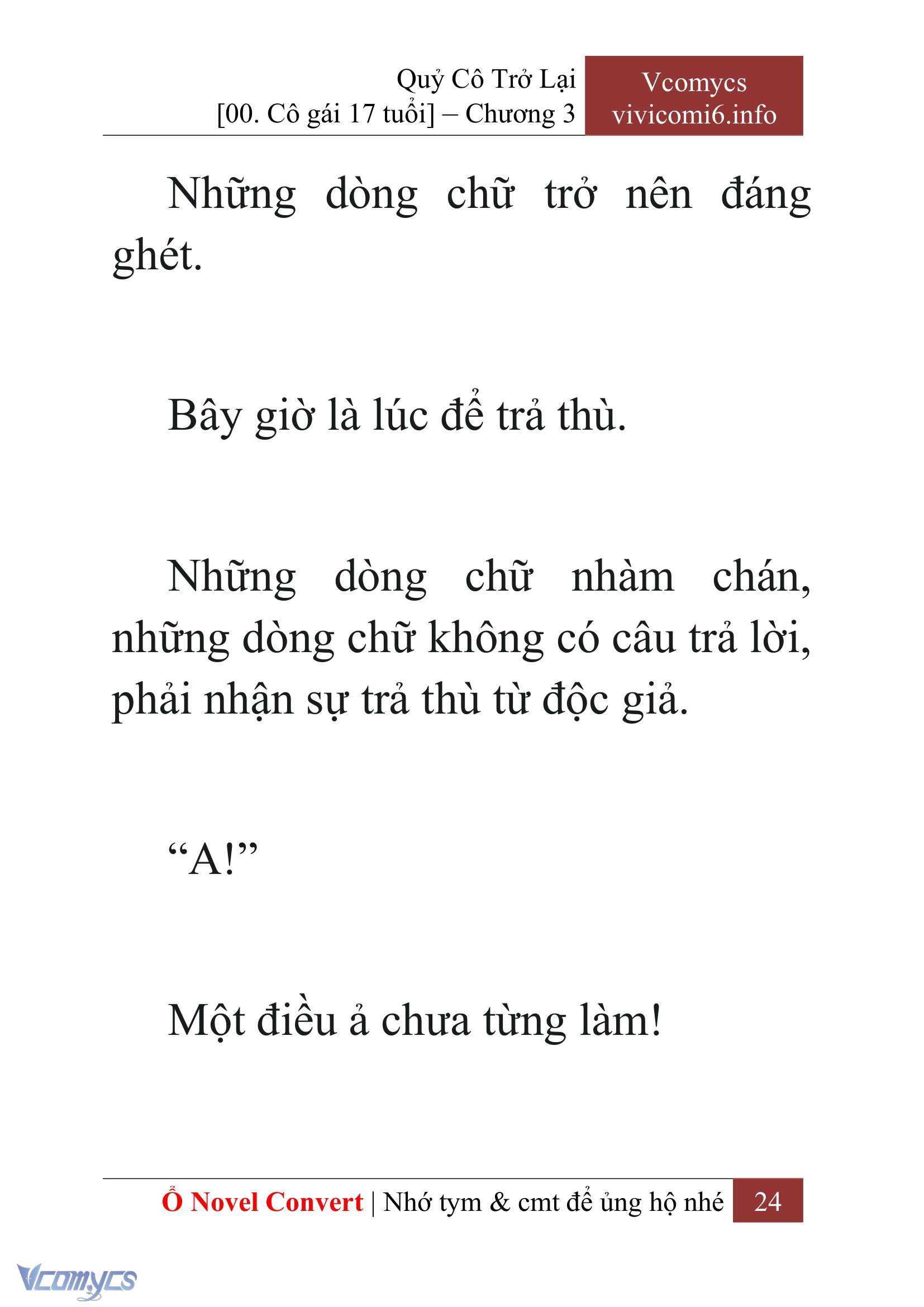 [Novel] Quý Cô Trở Lại Chapter 3 - Trang 27