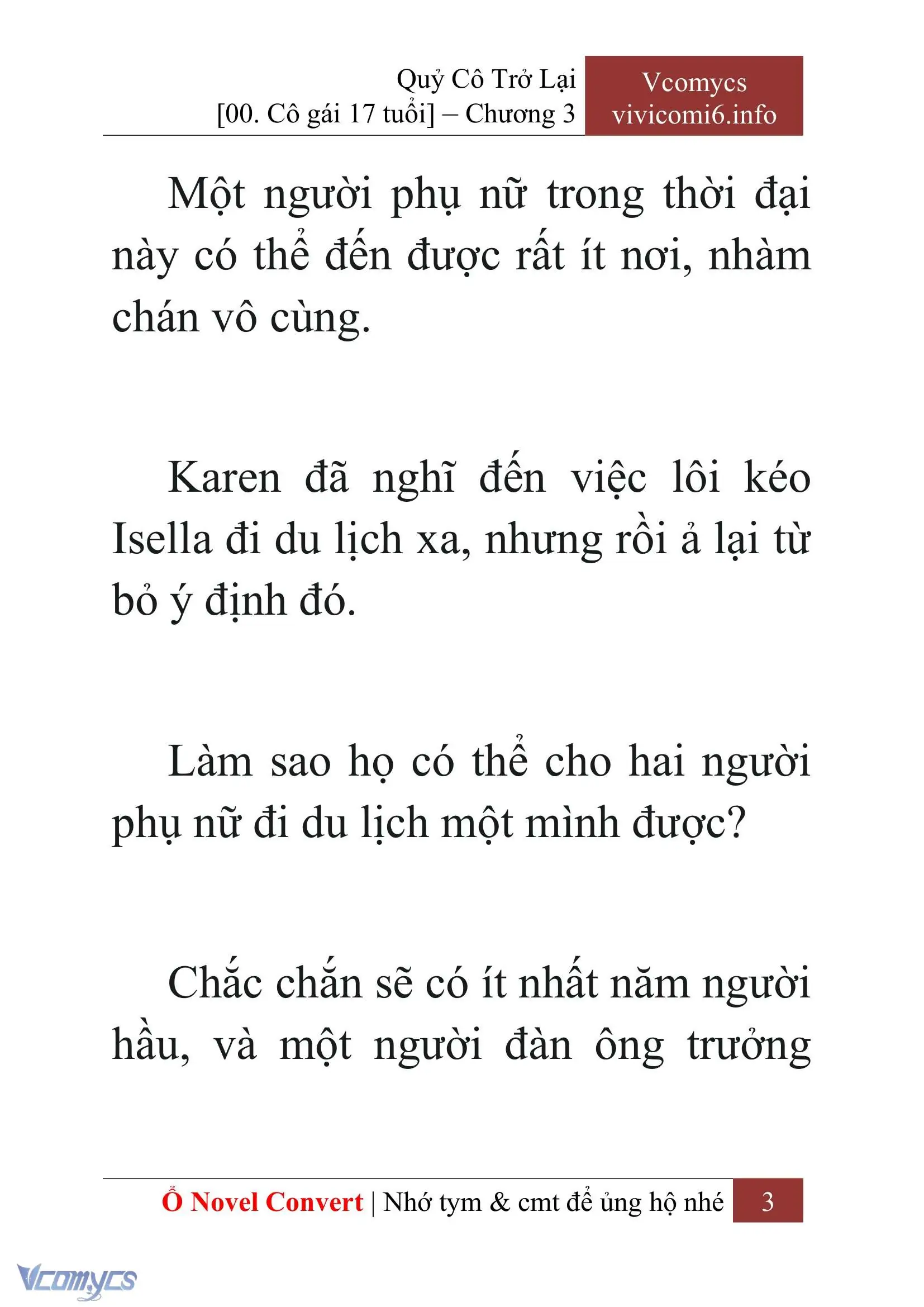 [Novel] Quý Cô Trở Lại Chapter 3 - Trang 6