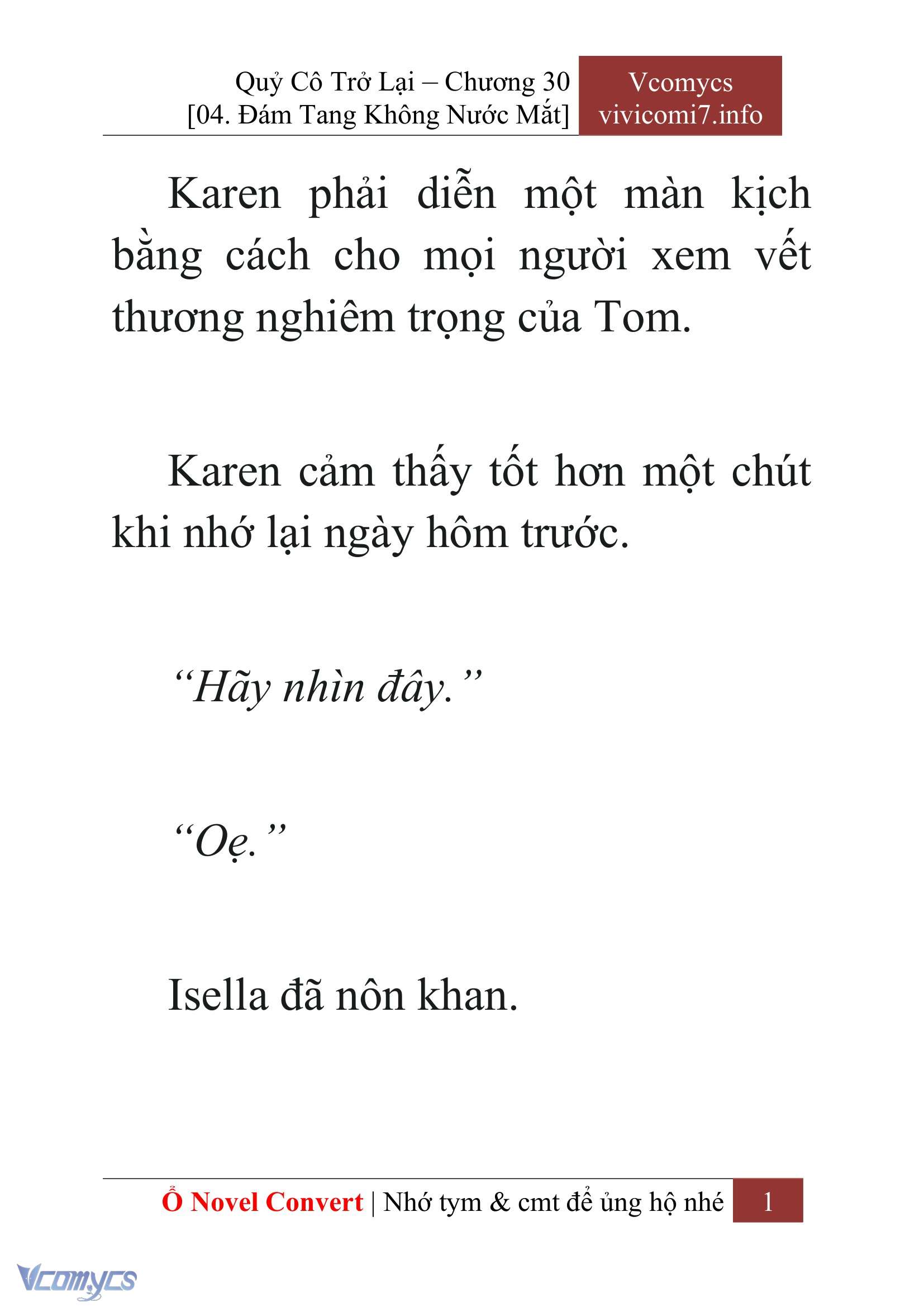 [Novel] Quý Cô Trở Lại Chapter 30 - Trang 4