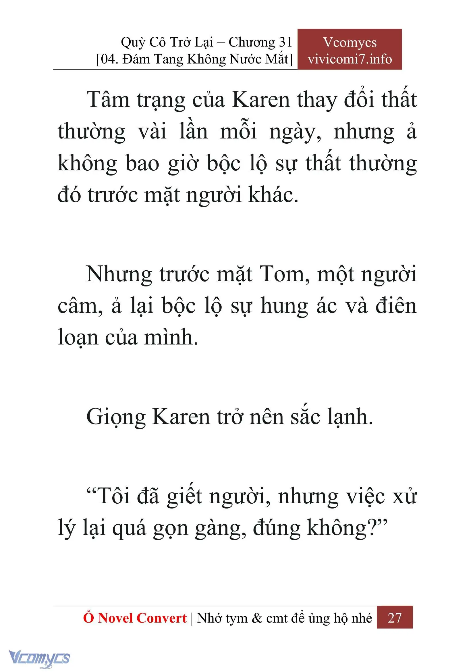 [Novel] Quý Cô Trở Lại Chapter 31 - Trang 30