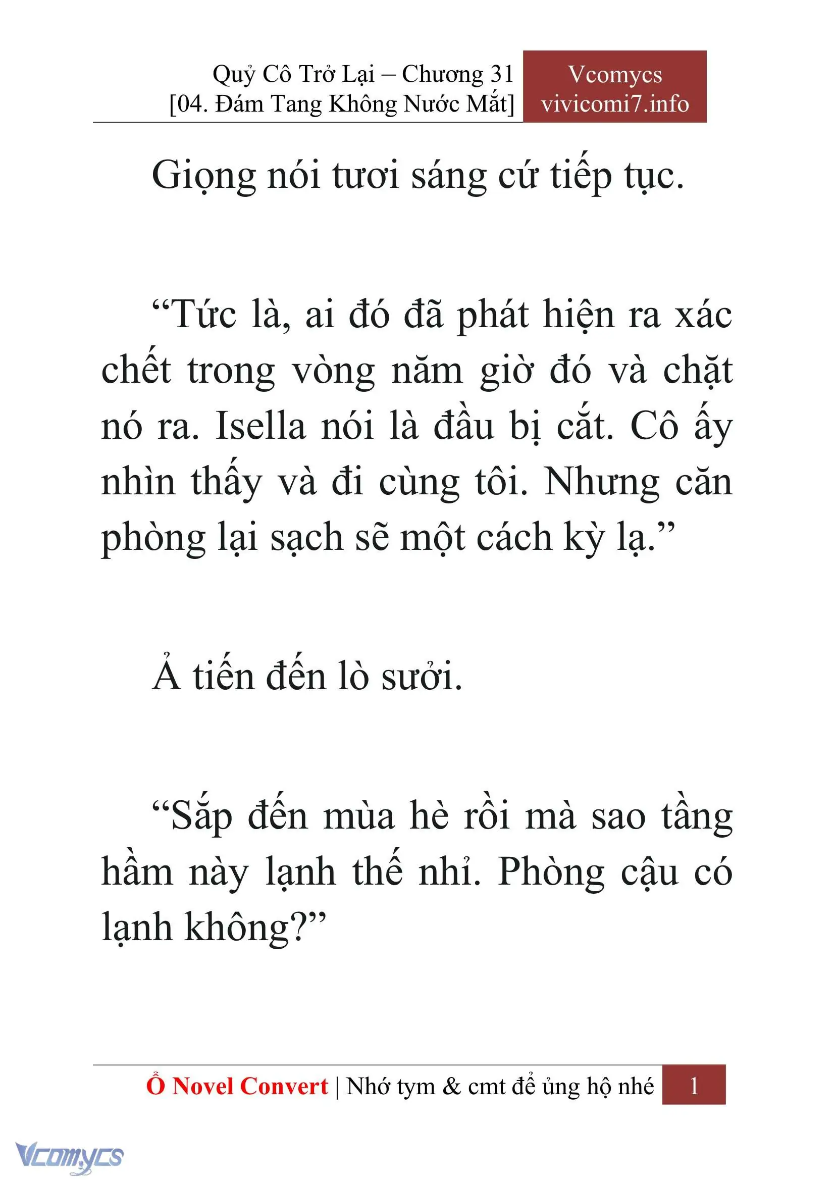 [Novel] Quý Cô Trở Lại Chapter 31 - Trang 4