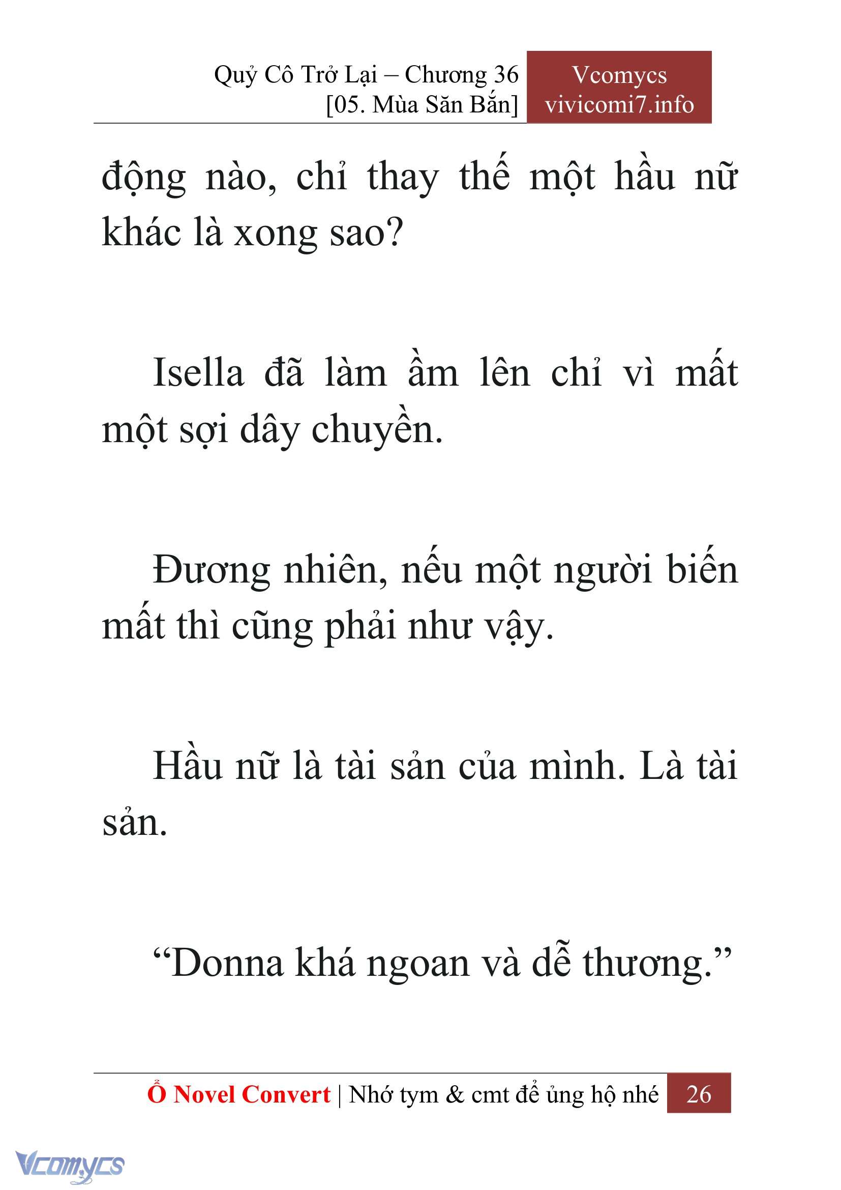 [Novel] Quý Cô Trở Lại Chapter 36 - Trang 29