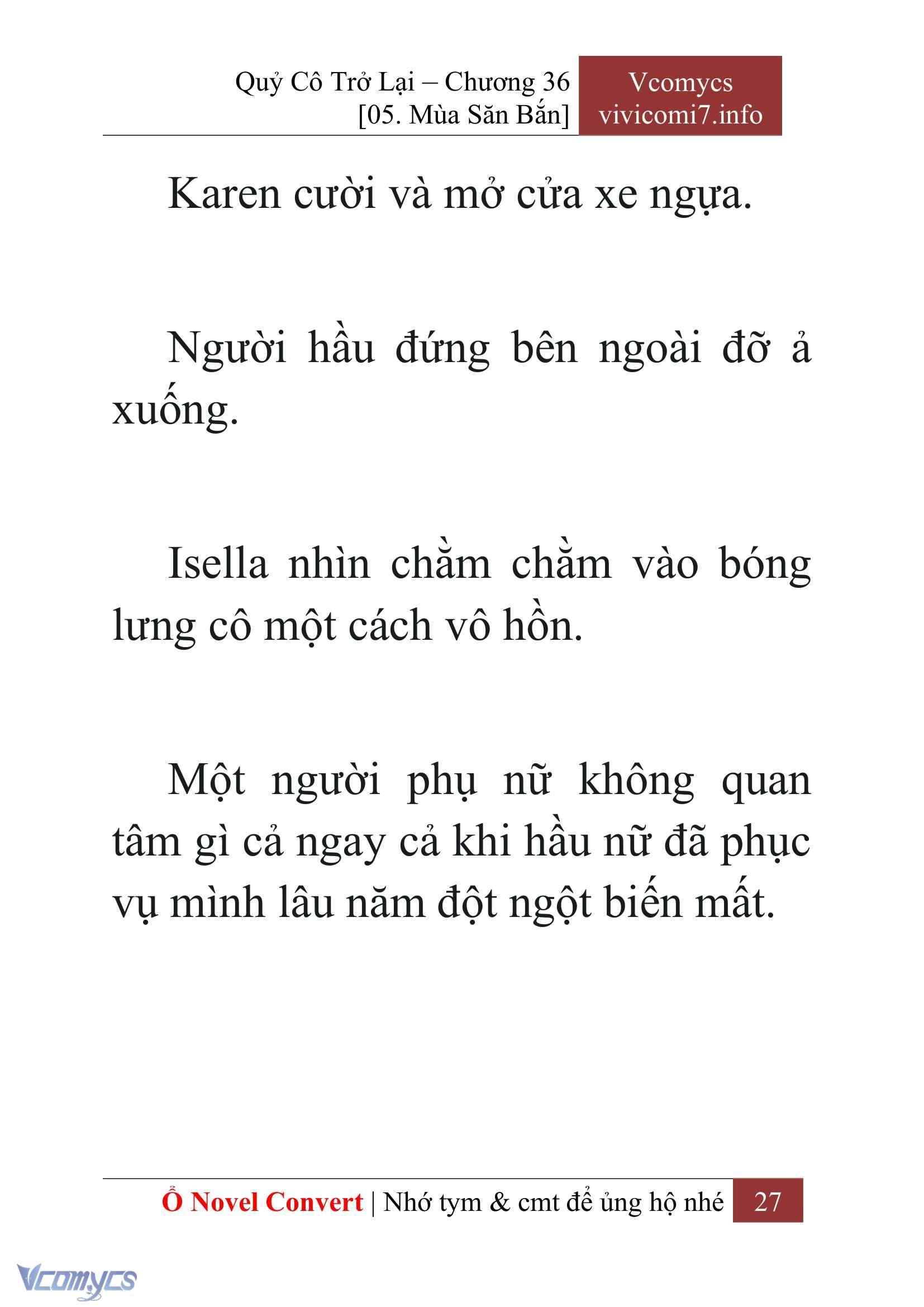 [Novel] Quý Cô Trở Lại Chapter 36 - Trang 30