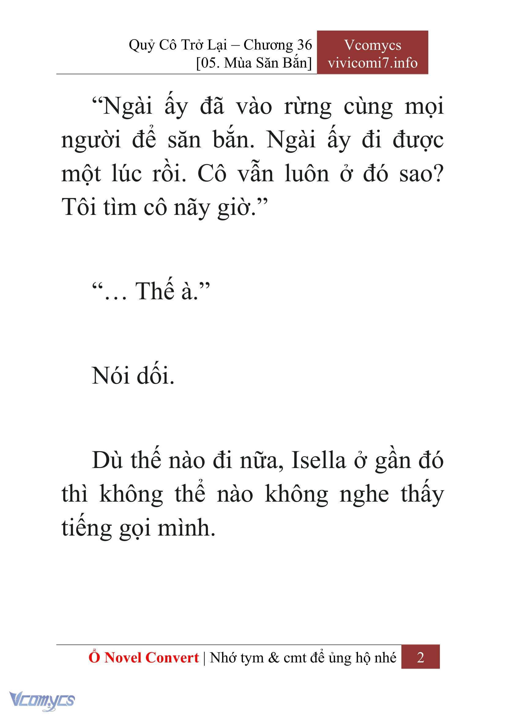 [Novel] Quý Cô Trở Lại Chapter 36 - Trang 5