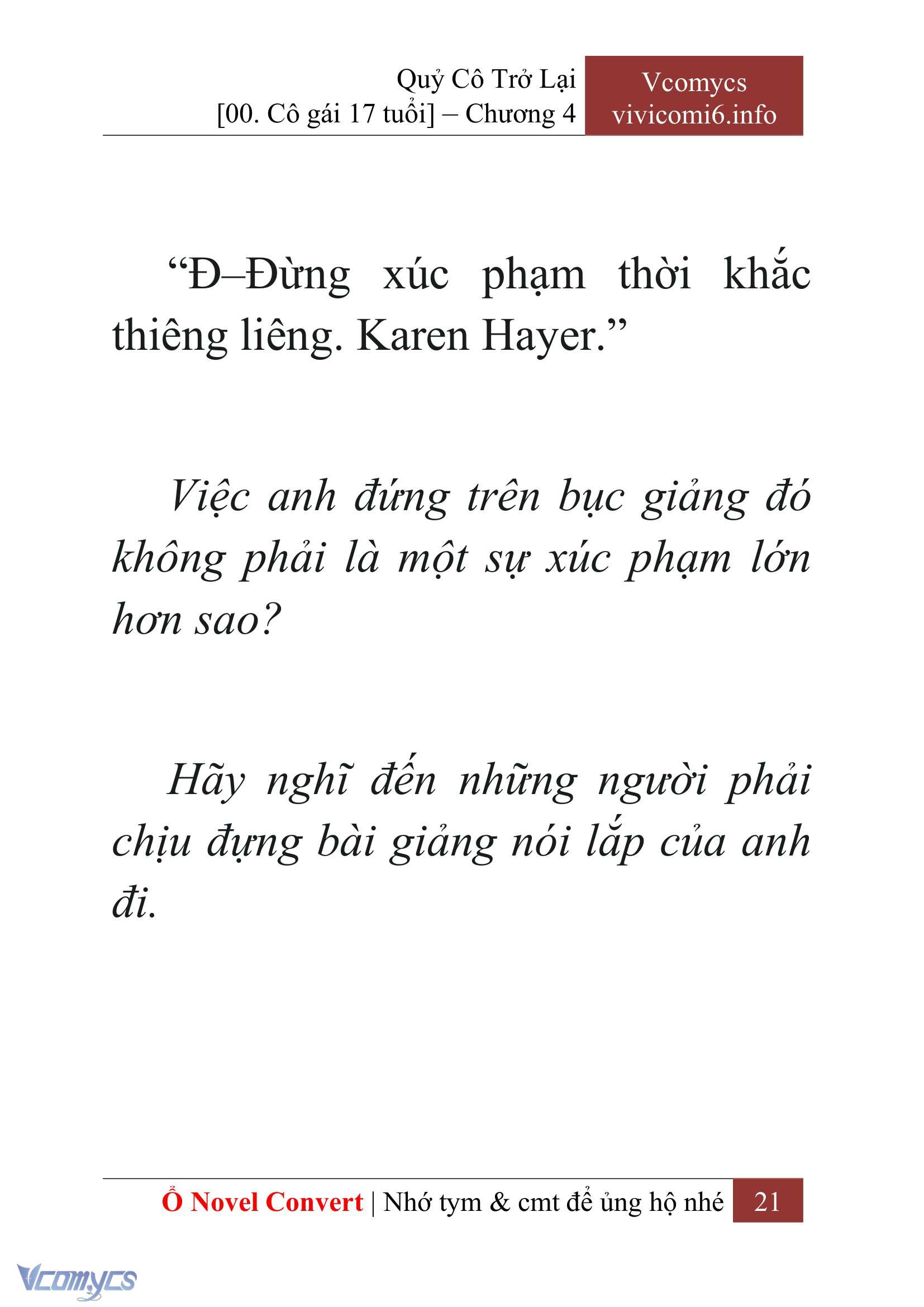 [Novel] Quý Cô Trở Lại Chapter 4 - Trang 24