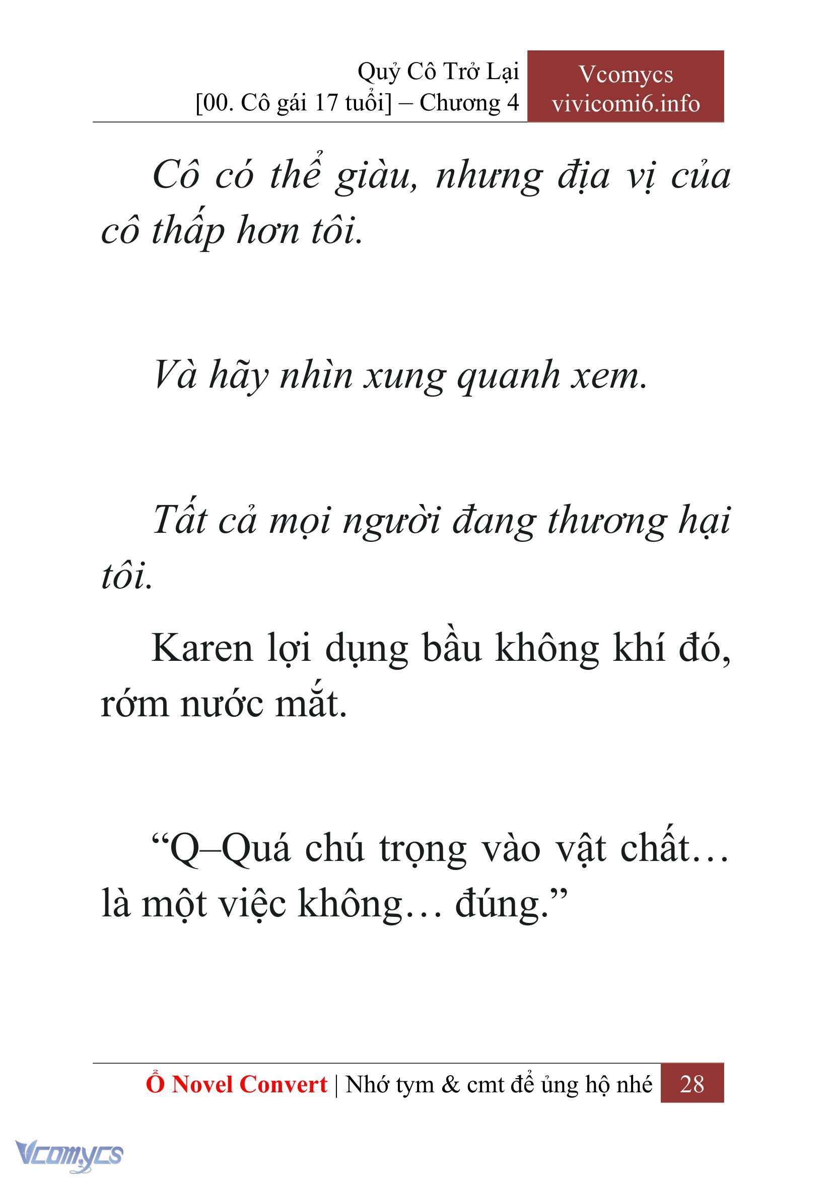 [Novel] Quý Cô Trở Lại Chapter 4 - Trang 31
