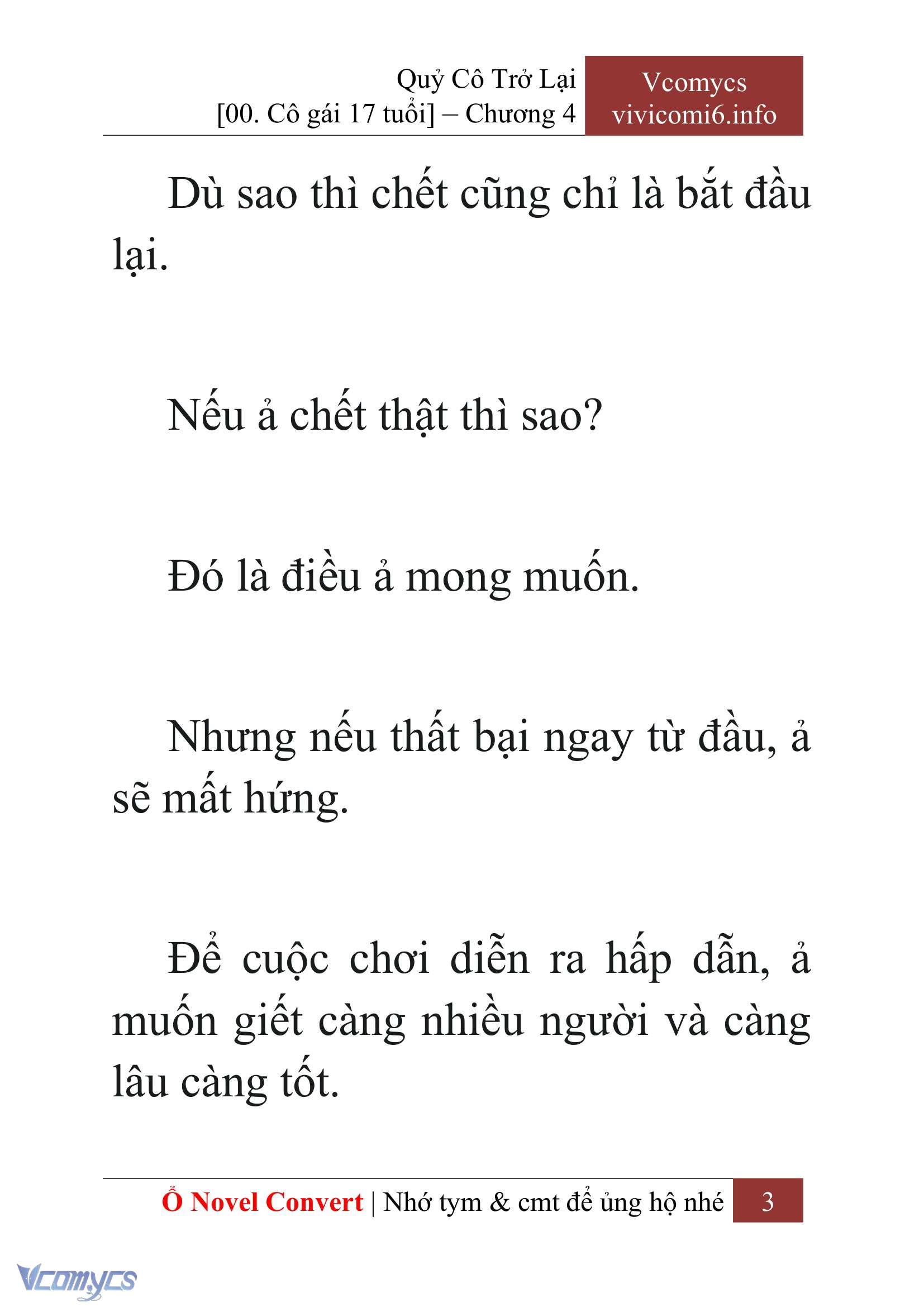 [Novel] Quý Cô Trở Lại Chapter 4 - Trang 6