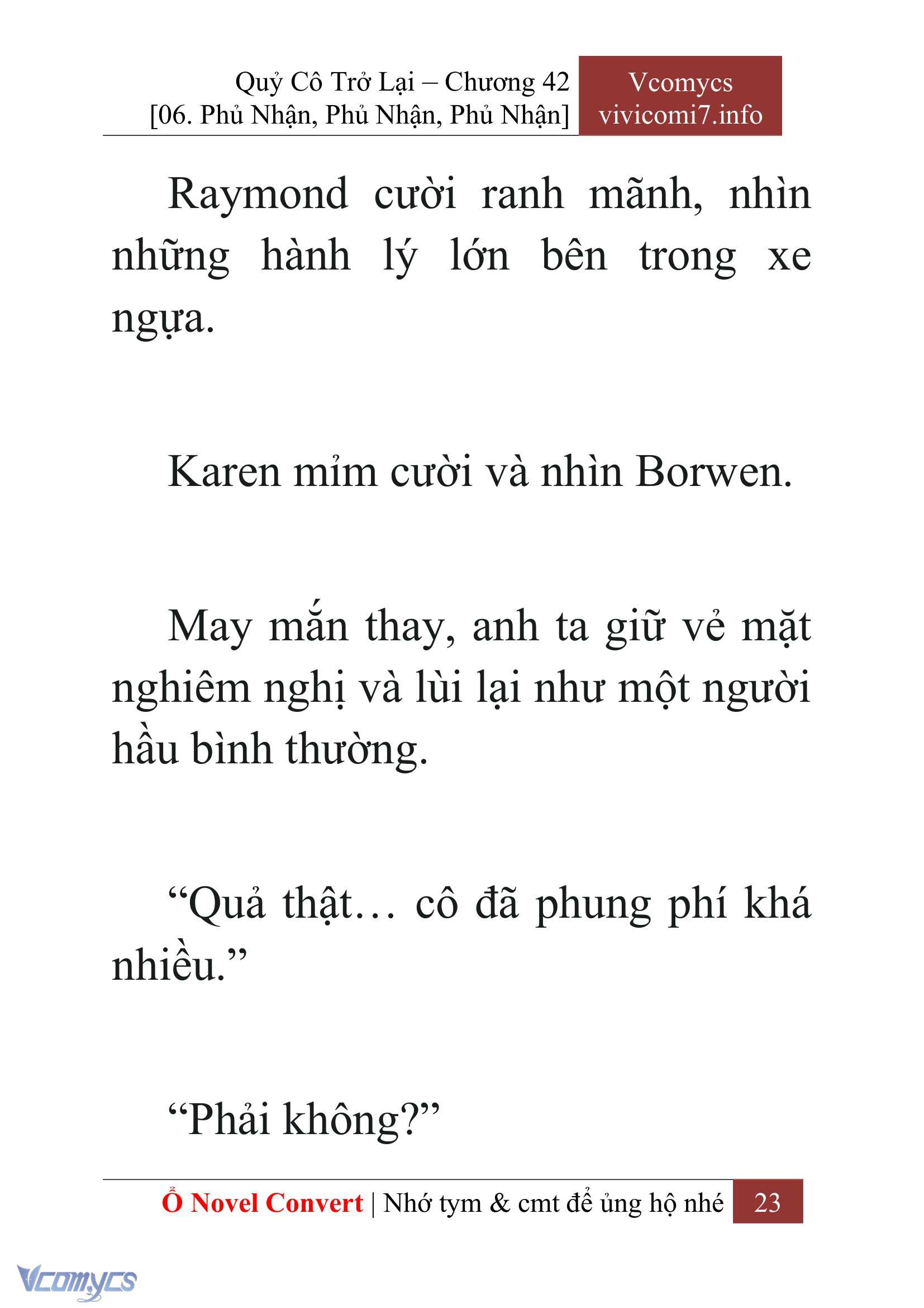 [Novel] Quý Cô Trở Lại Chapter 42 - Trang 26