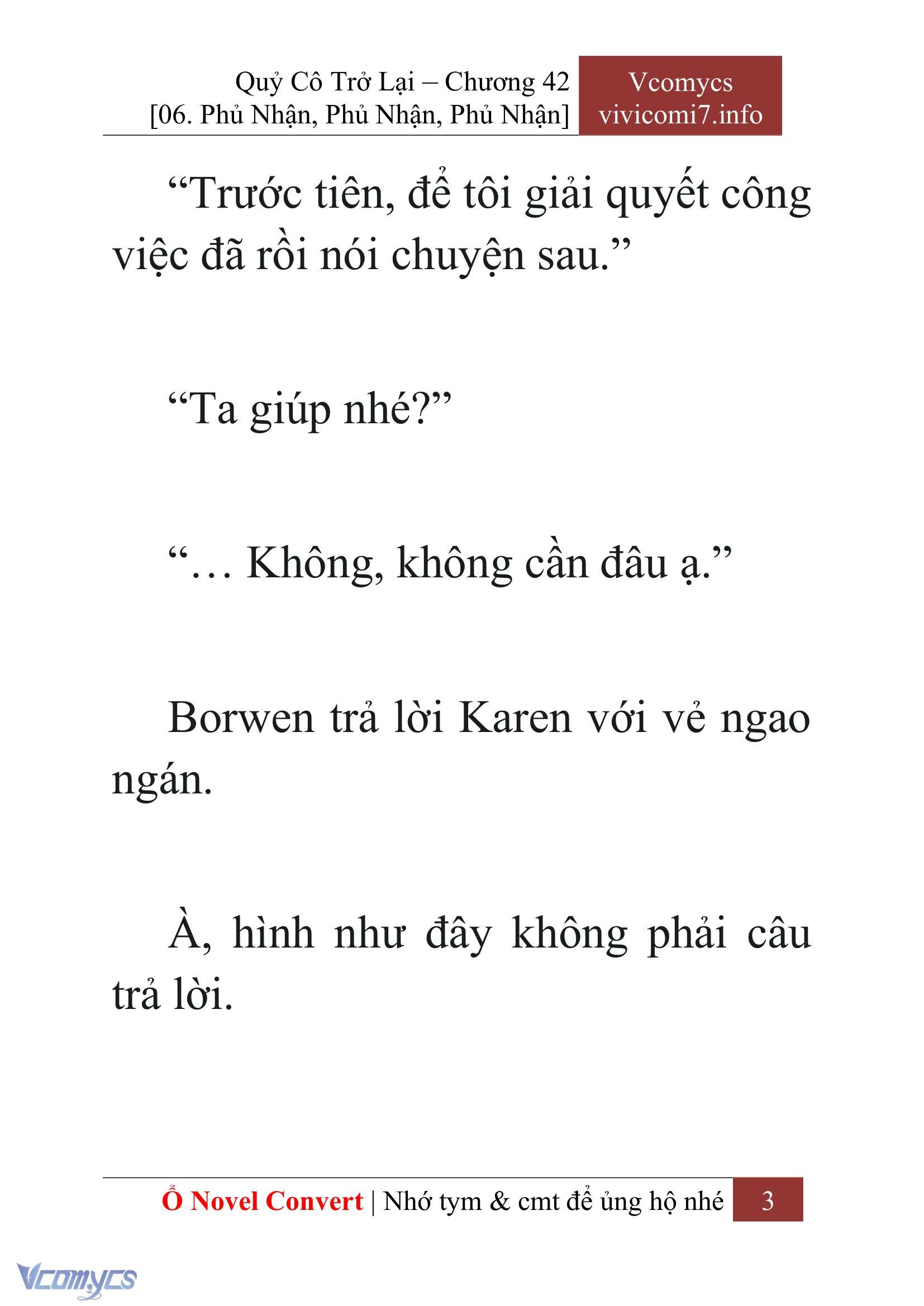 [Novel] Quý Cô Trở Lại Chapter 42 - Trang 6