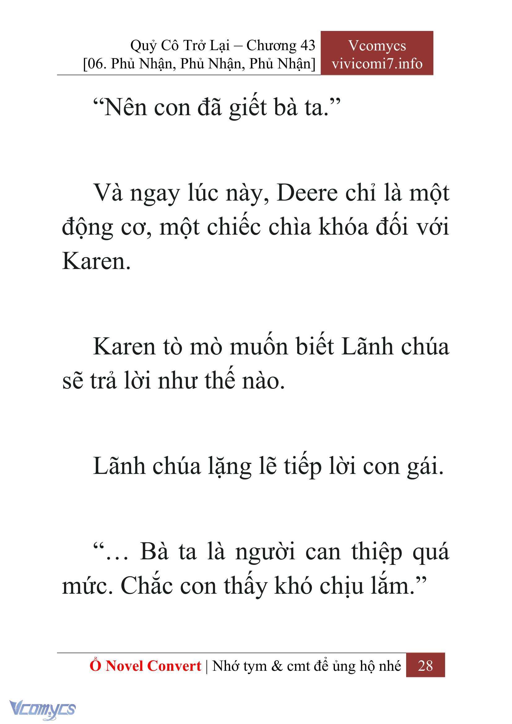 [Novel] Quý Cô Trở Lại Chapter 43 - Trang 31